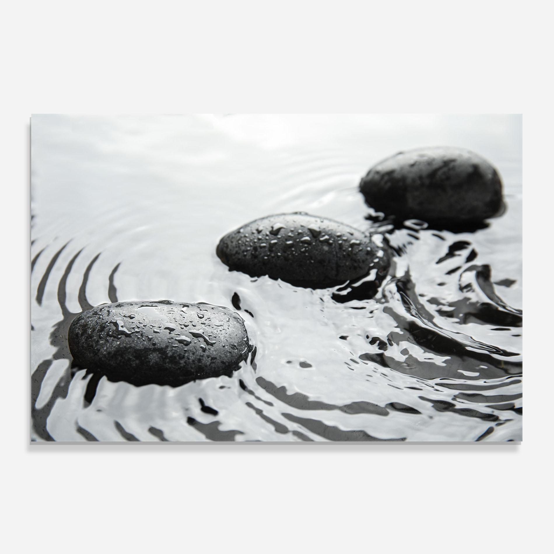 Panou Sticla Bucatarie Spa Stones Water mockup 0