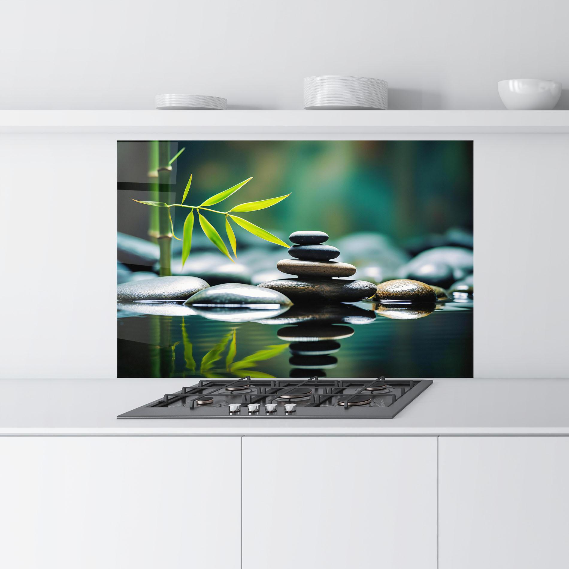 Panou Sticla Bucatarie Bamboo Stones mockup 9