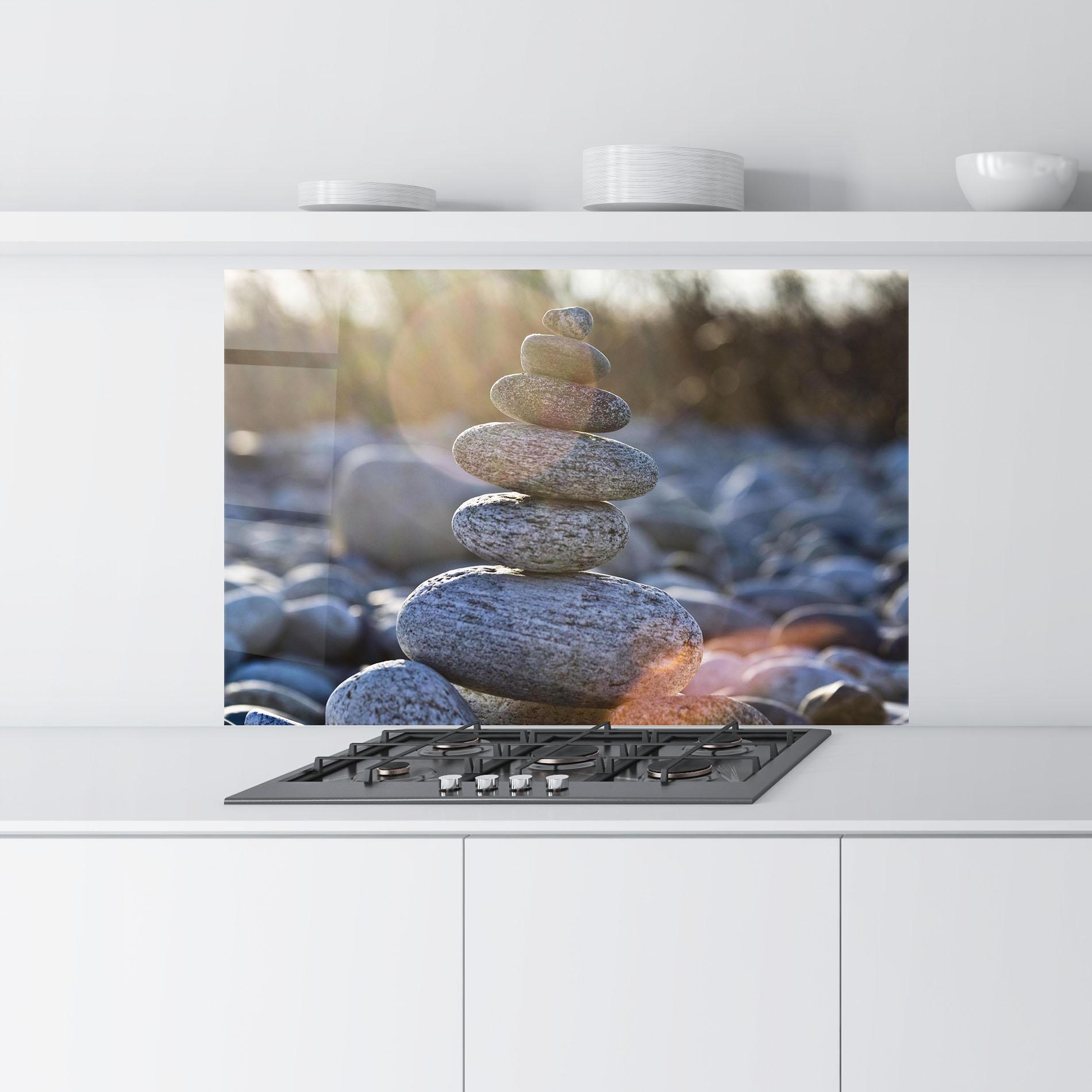 Panou Sticla Bucatarie Closeup Shot Rocks mockup 9