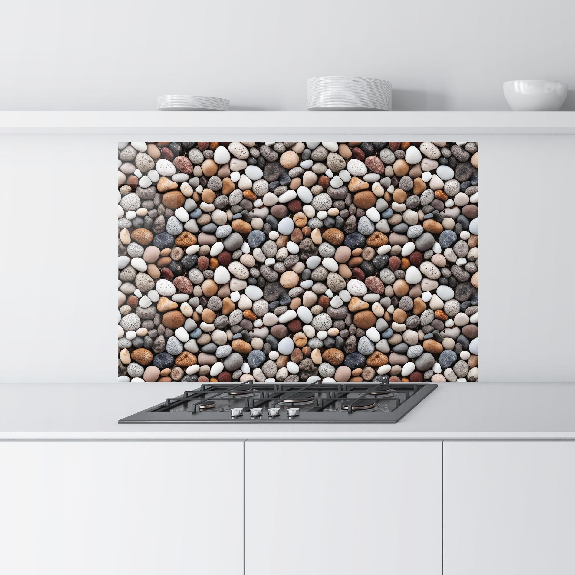 Panou Sticla Bucatarie Cream White Rocks mockup 9