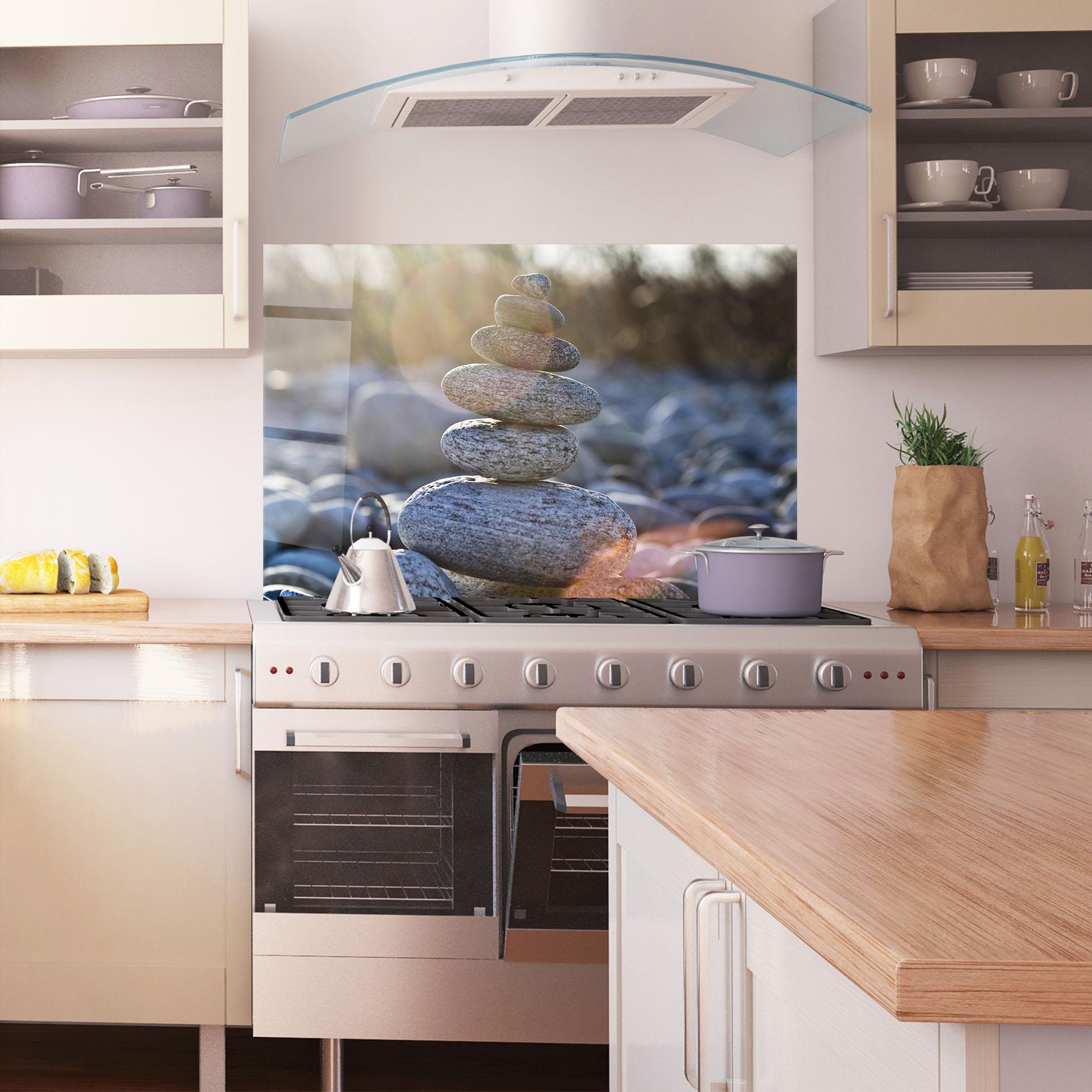 Panou Sticla Bucatarie Closeup Shot Rocks mockup 1