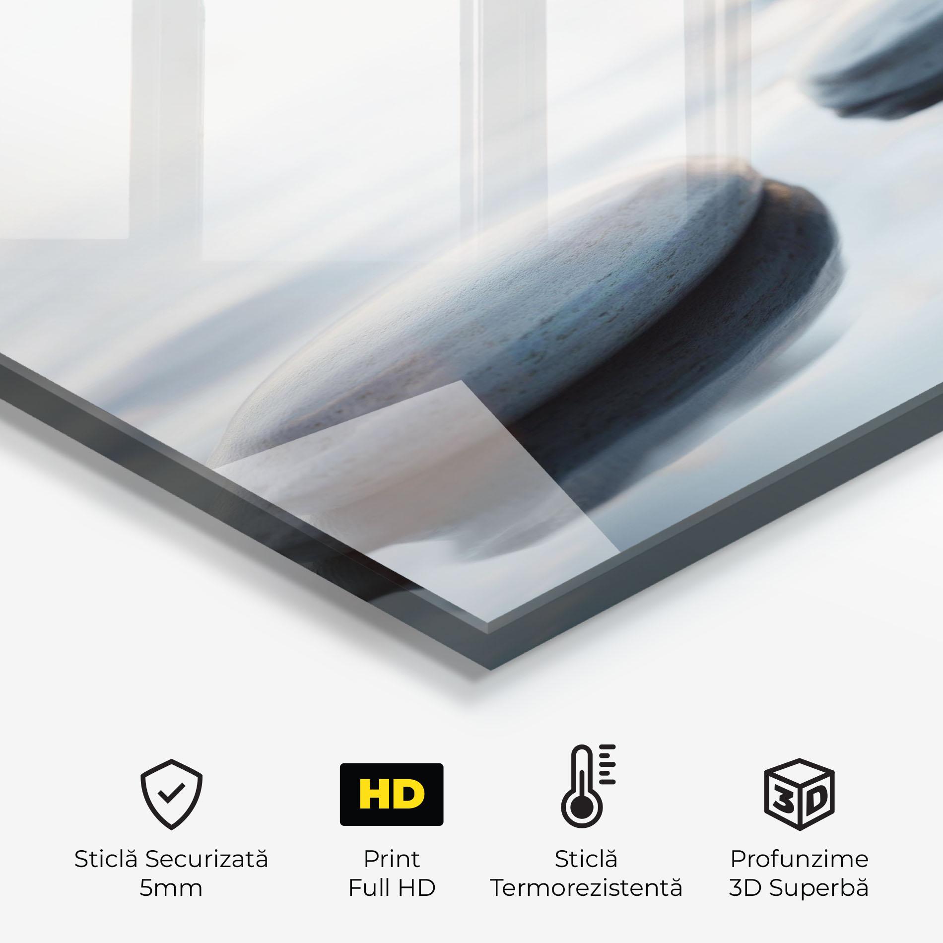 Panou Sticla Bucatarie Calm Water Stone mockup 2