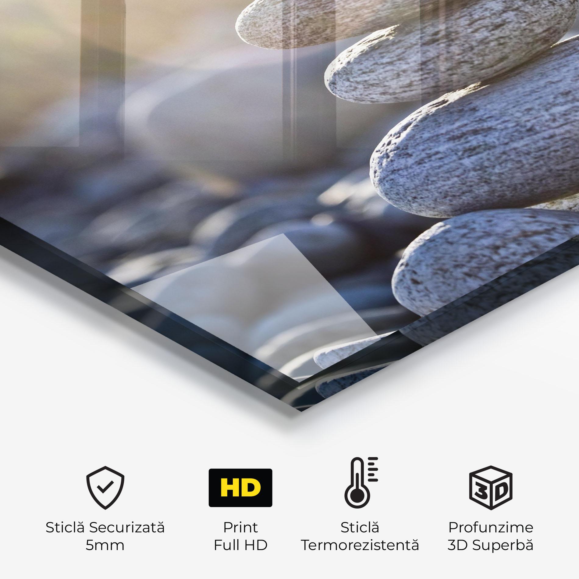 Panou Sticla Bucatarie Closeup Shot Rocks mockup 2