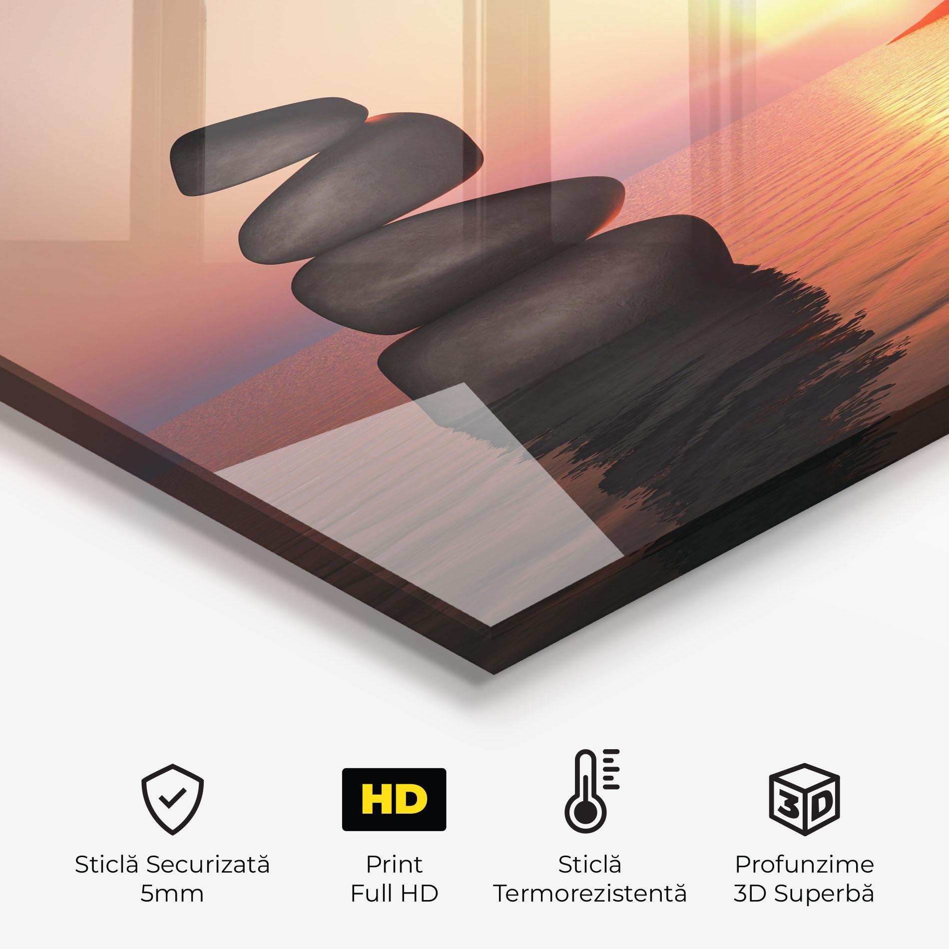 Panou Sticla Bucatarie Peace And Sunset mockup 2