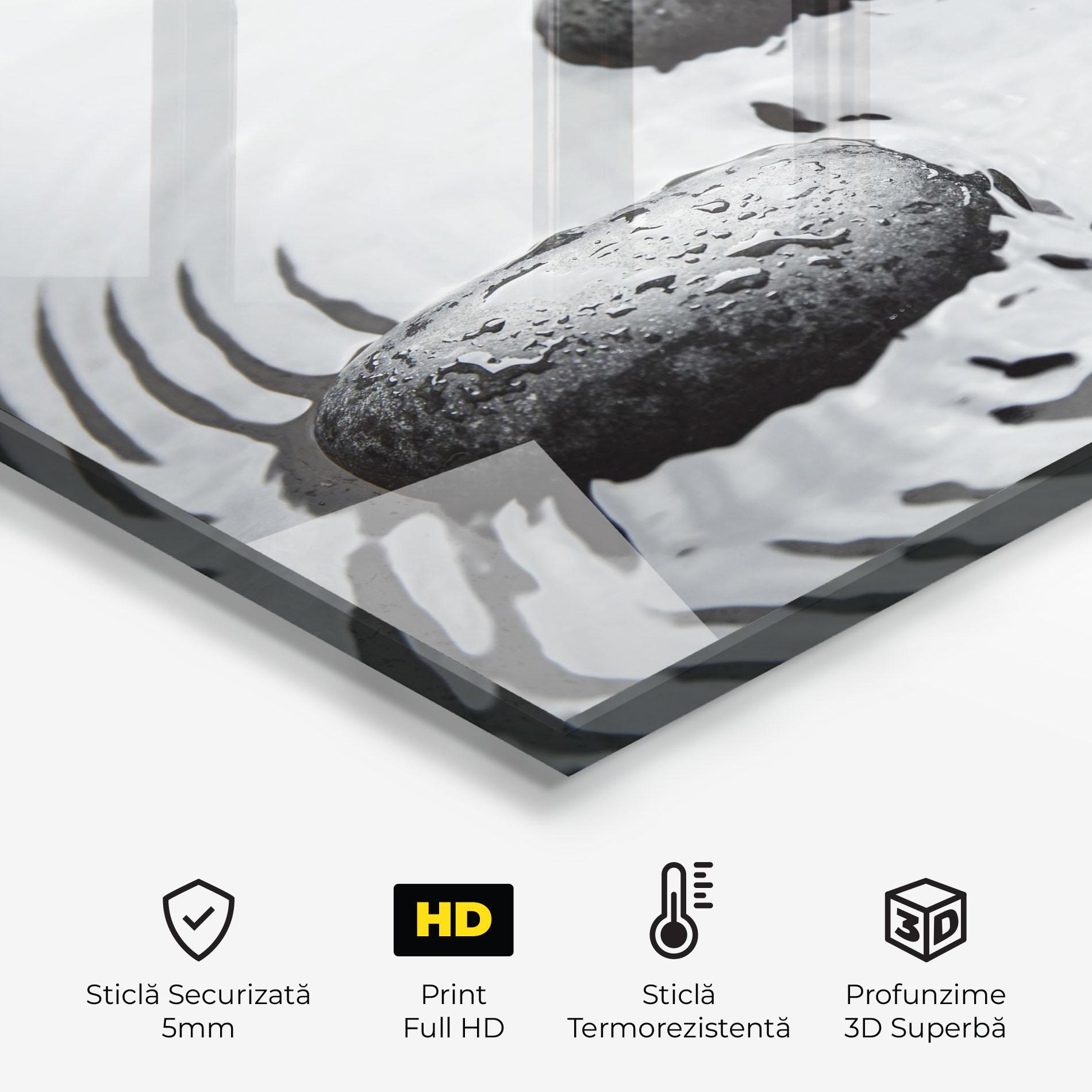 Panou Sticla Bucatarie Spa Stones Water mockup 2