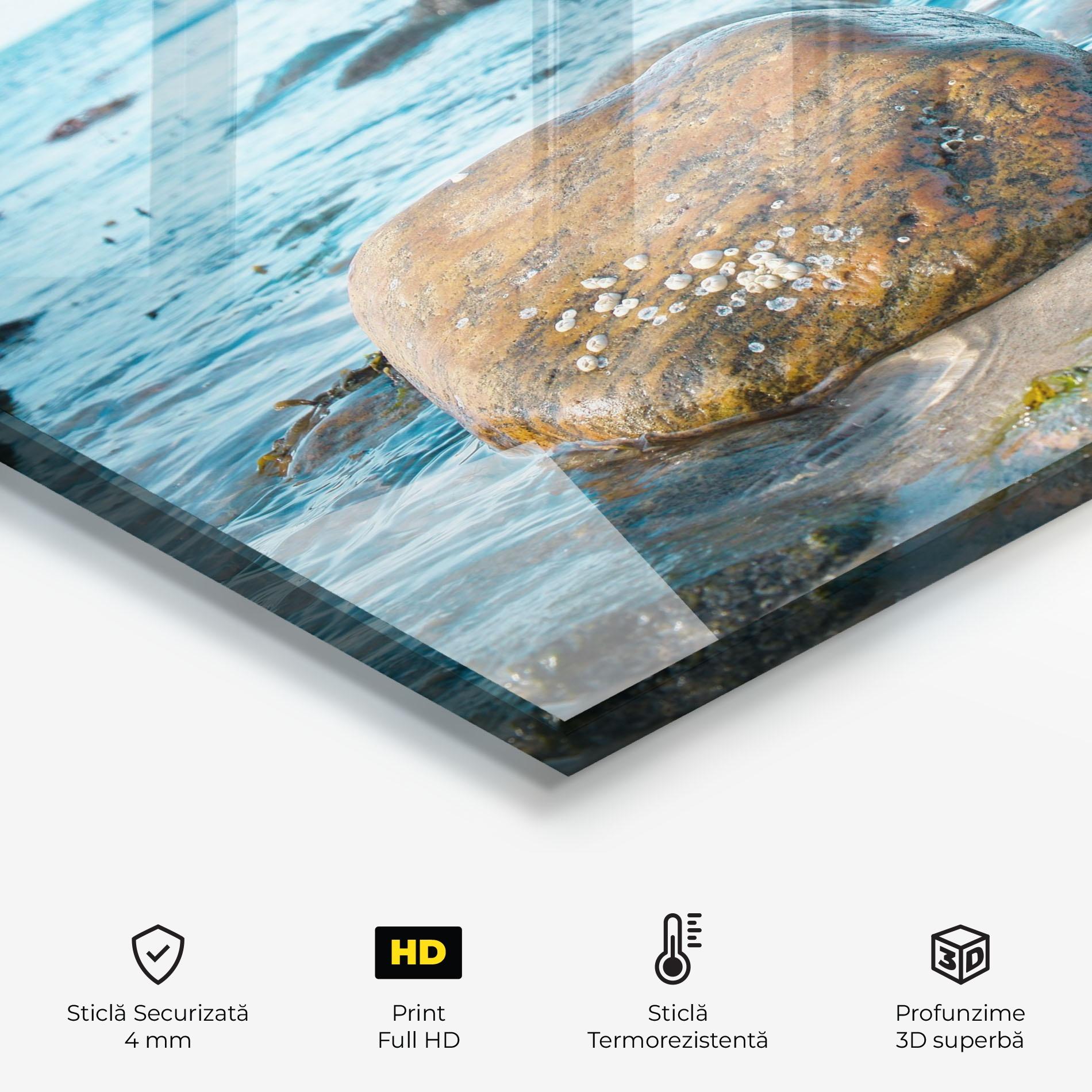 Panou Sticla Bucatarie Beach Stones mockup 2