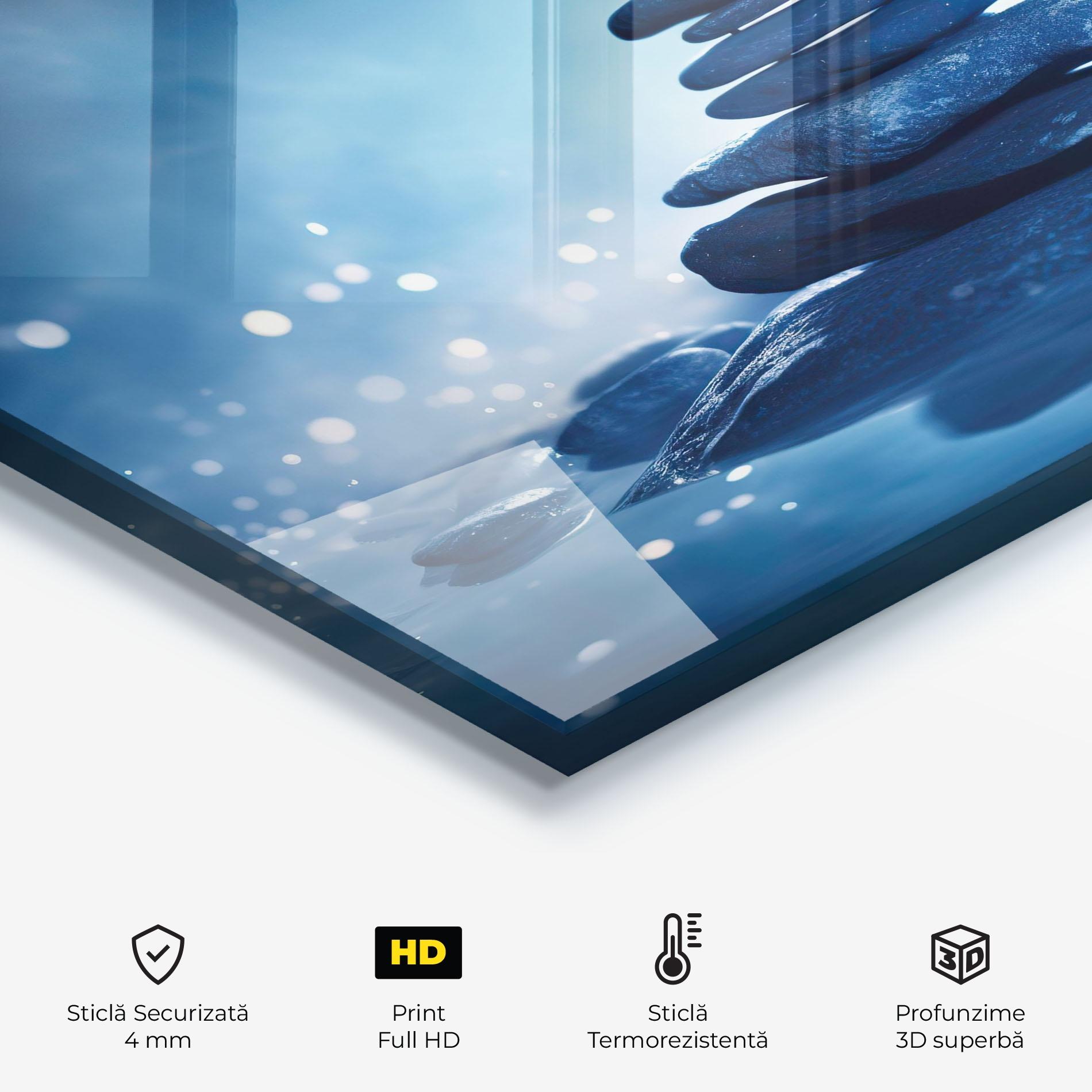 Panou Sticla Bucatarie Blue Light Stone mockup 2