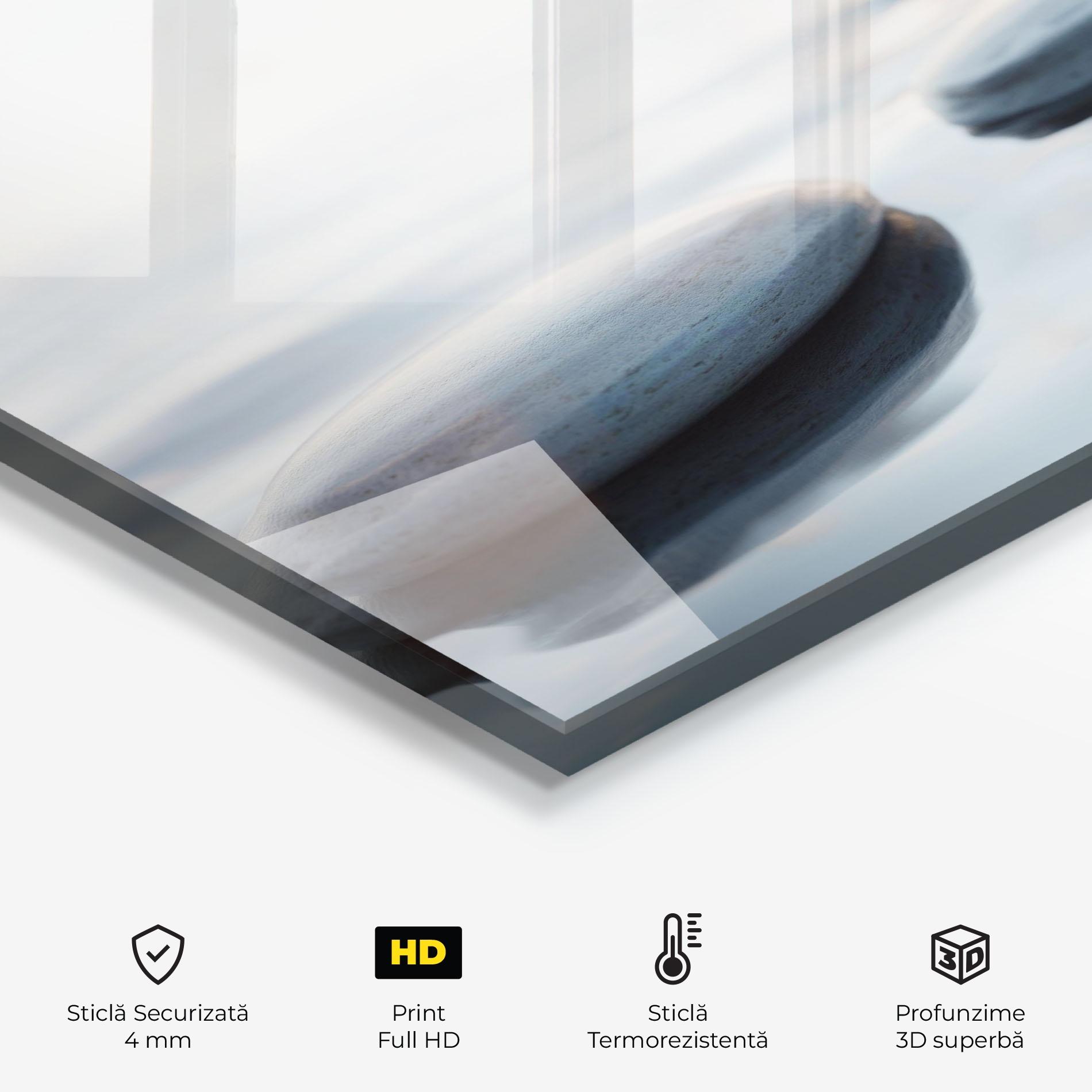 Panou Sticla Bucatarie Calm Water Stone mockup 2