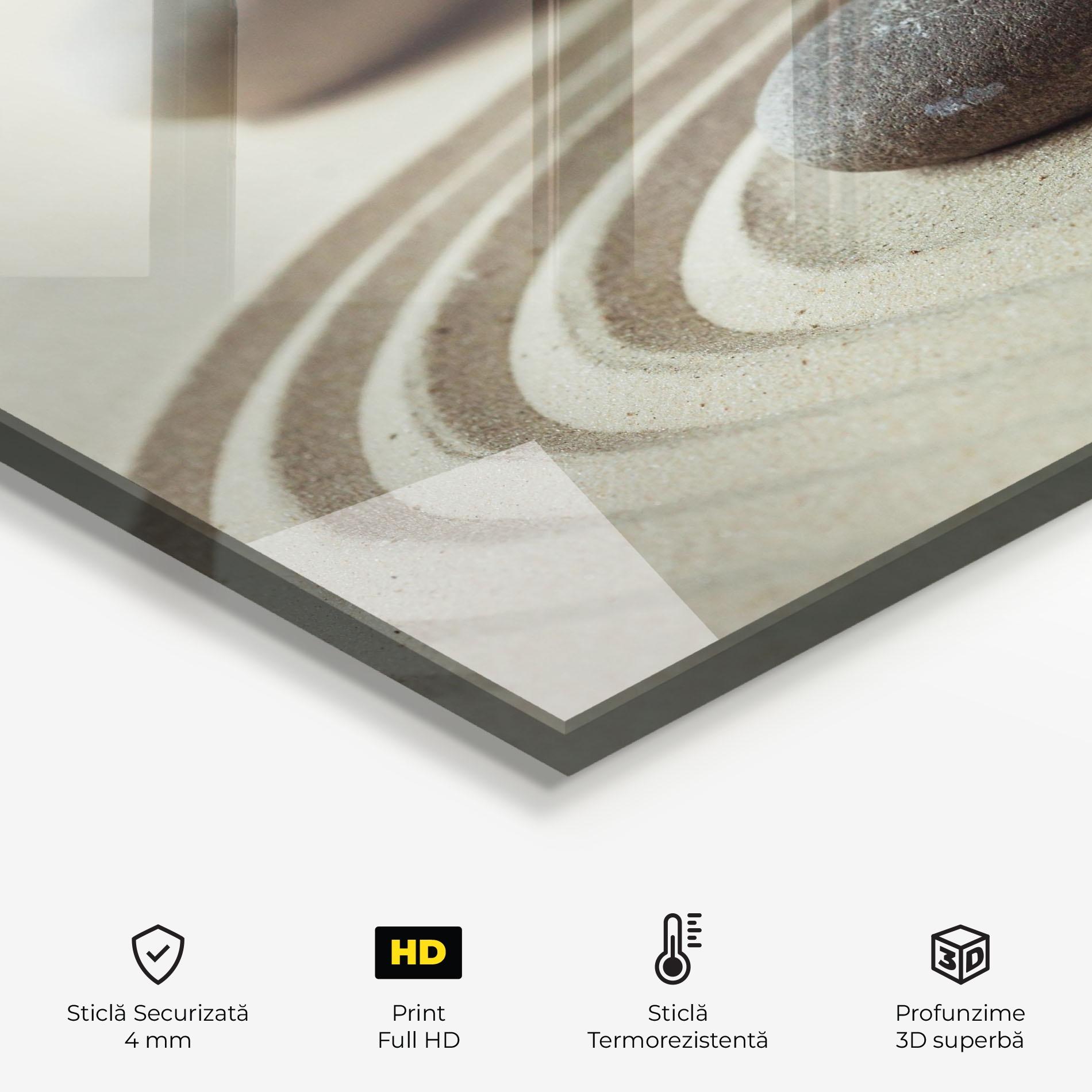 Panou Sticla Bucatarie Cream Sand Stones mockup 2