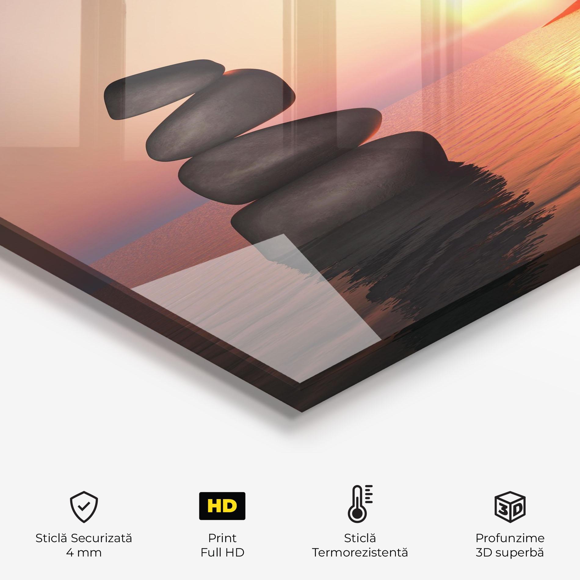 Panou Sticla Bucatarie Peace And Sunset mockup 2