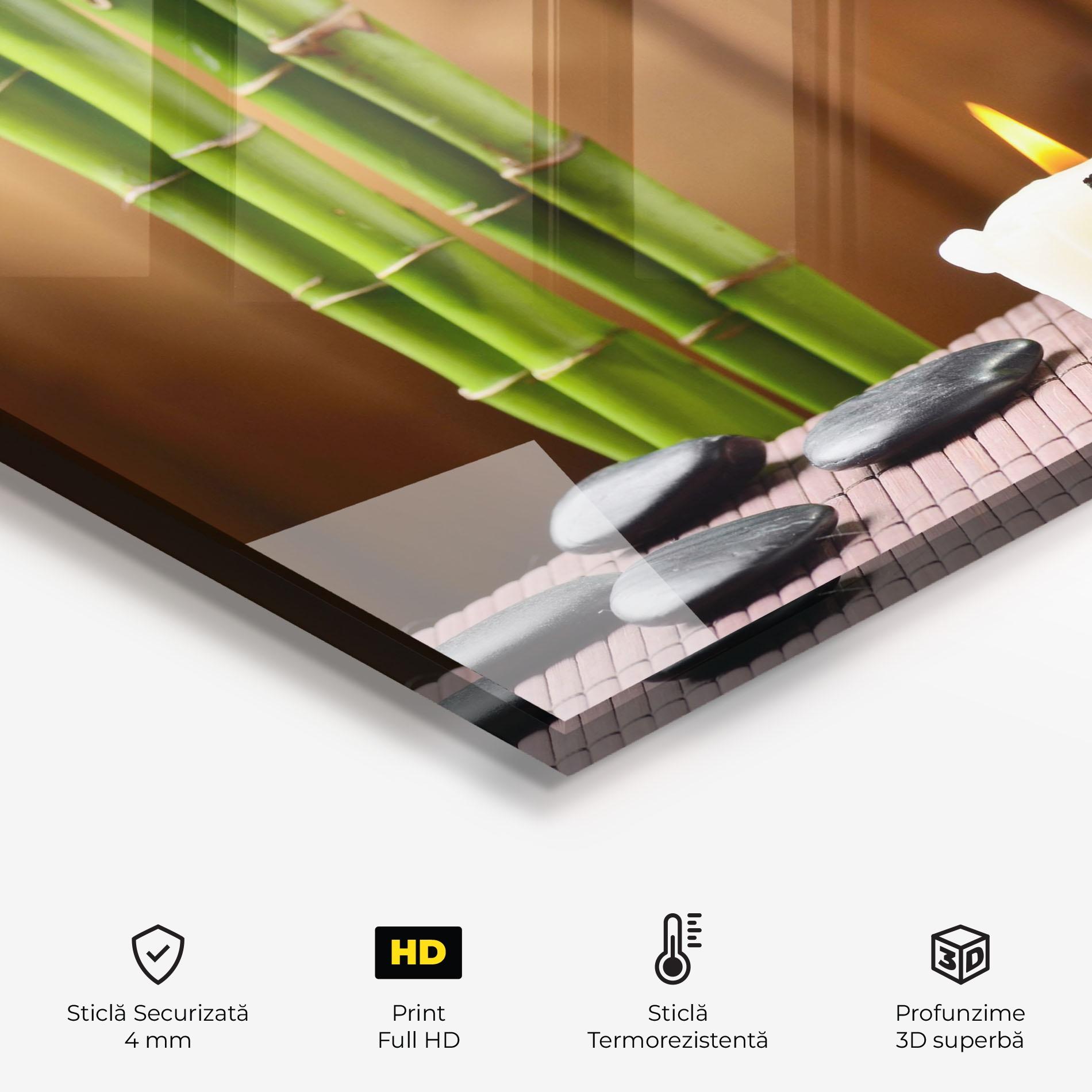 Panou Sticla Bucatarie Spa Rocks mockup 2