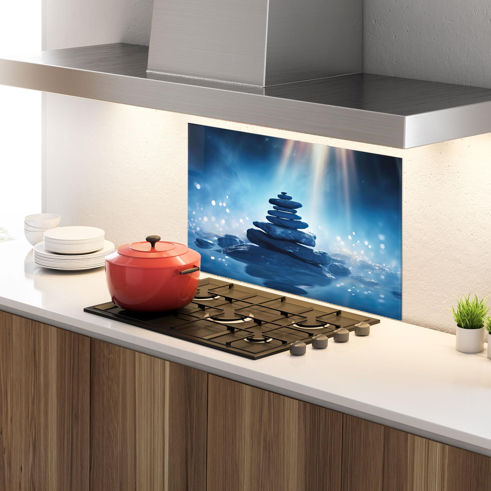 Panou Sticla Bucatarie Blue Light Stone mockup 4