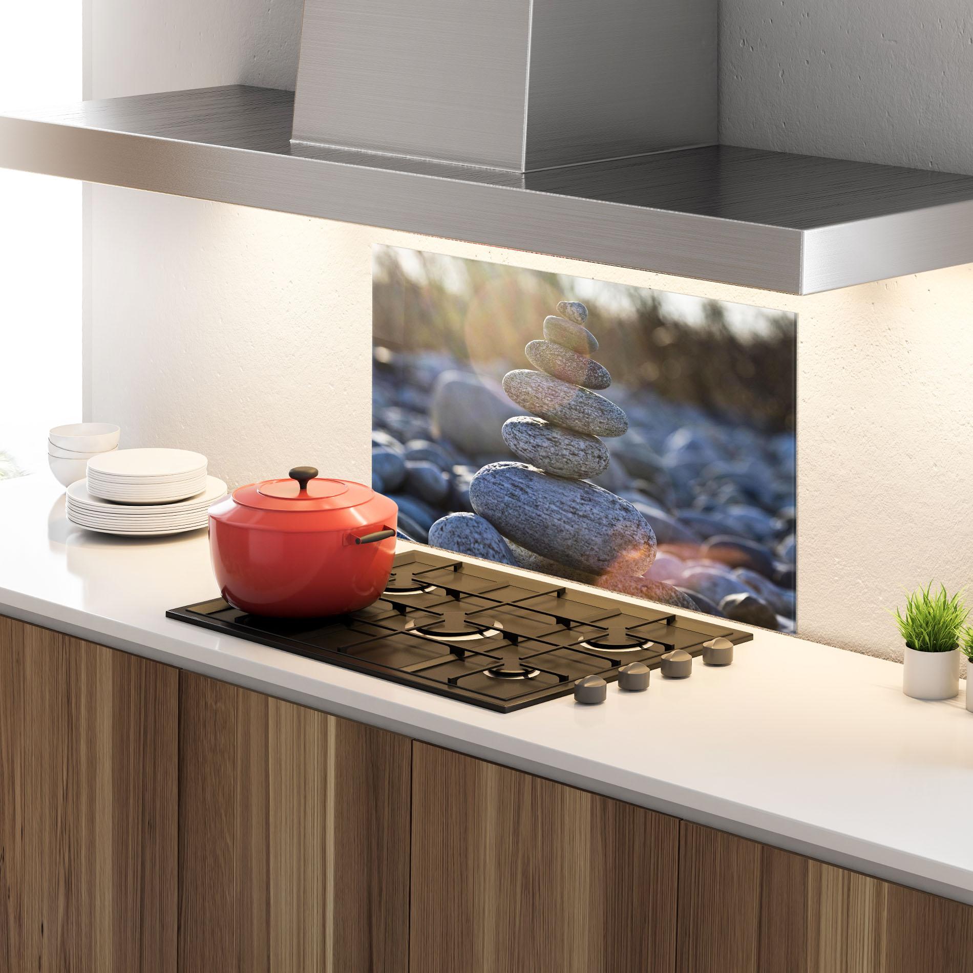 Panou Sticla Bucatarie Closeup Shot Rocks mockup 4