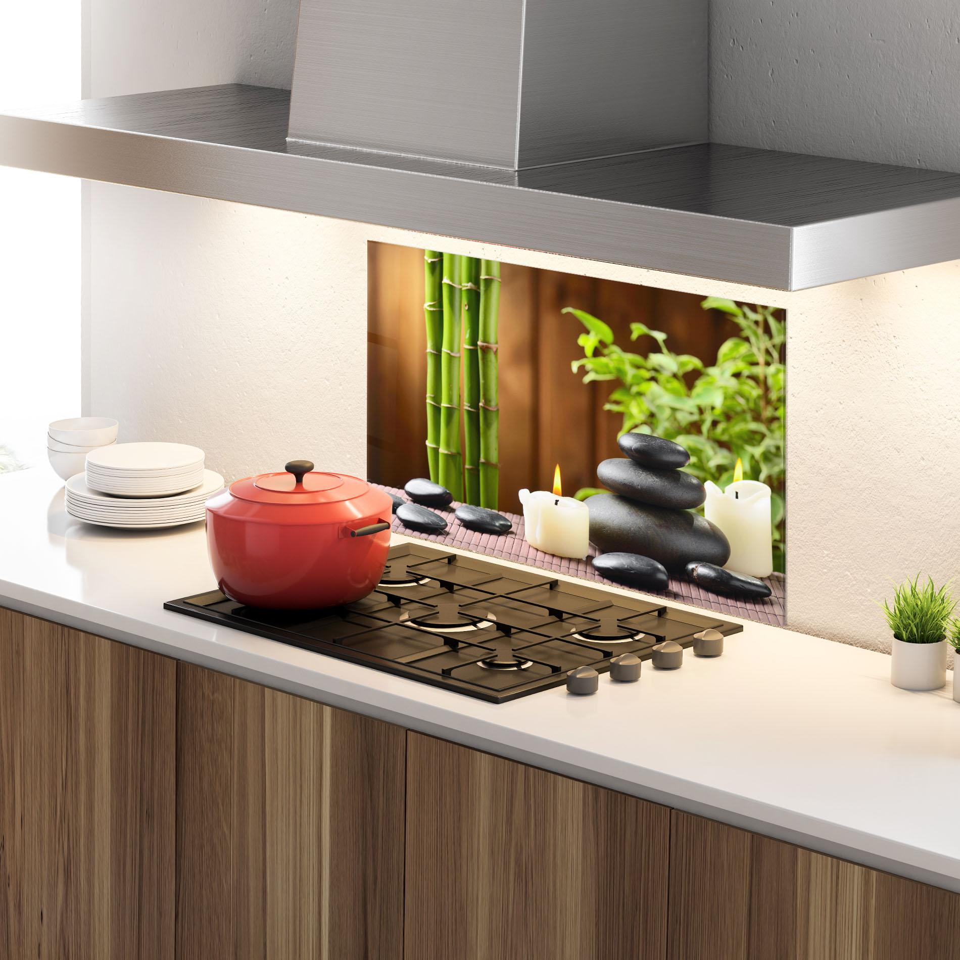 Panou Sticla Bucatarie Spa Rocks mockup 4