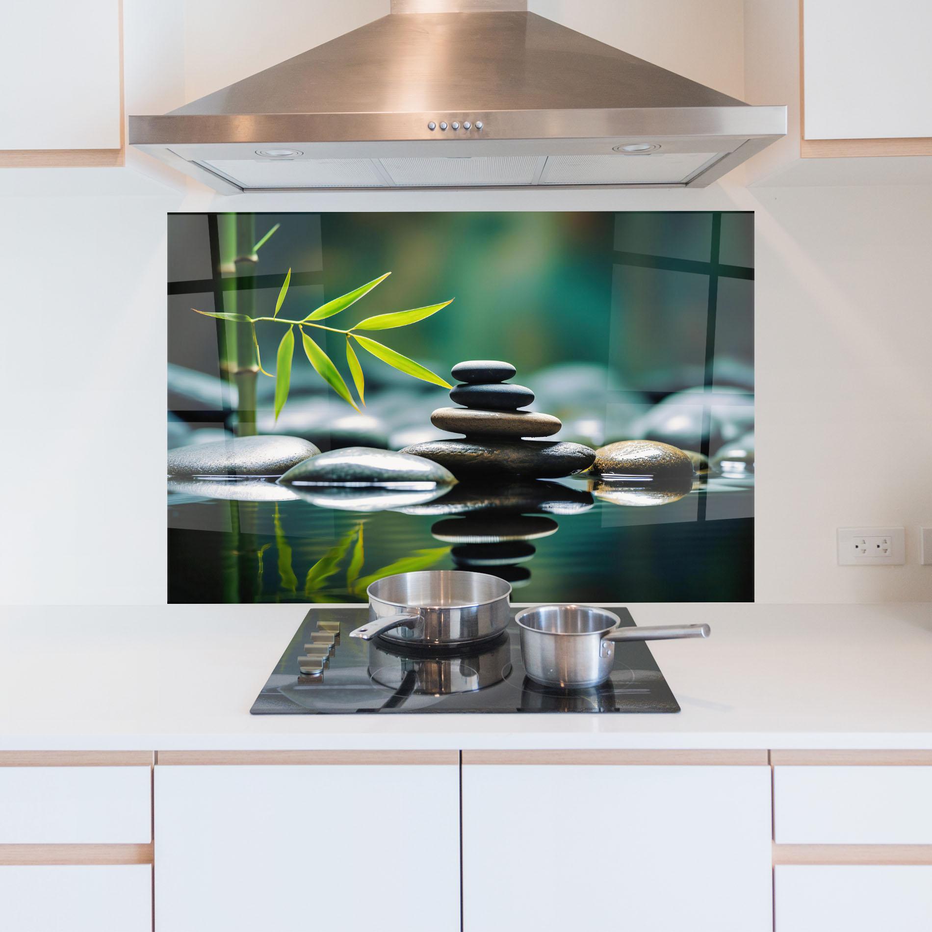 Panou Sticla Bucatarie Bamboo Stones mockup 5