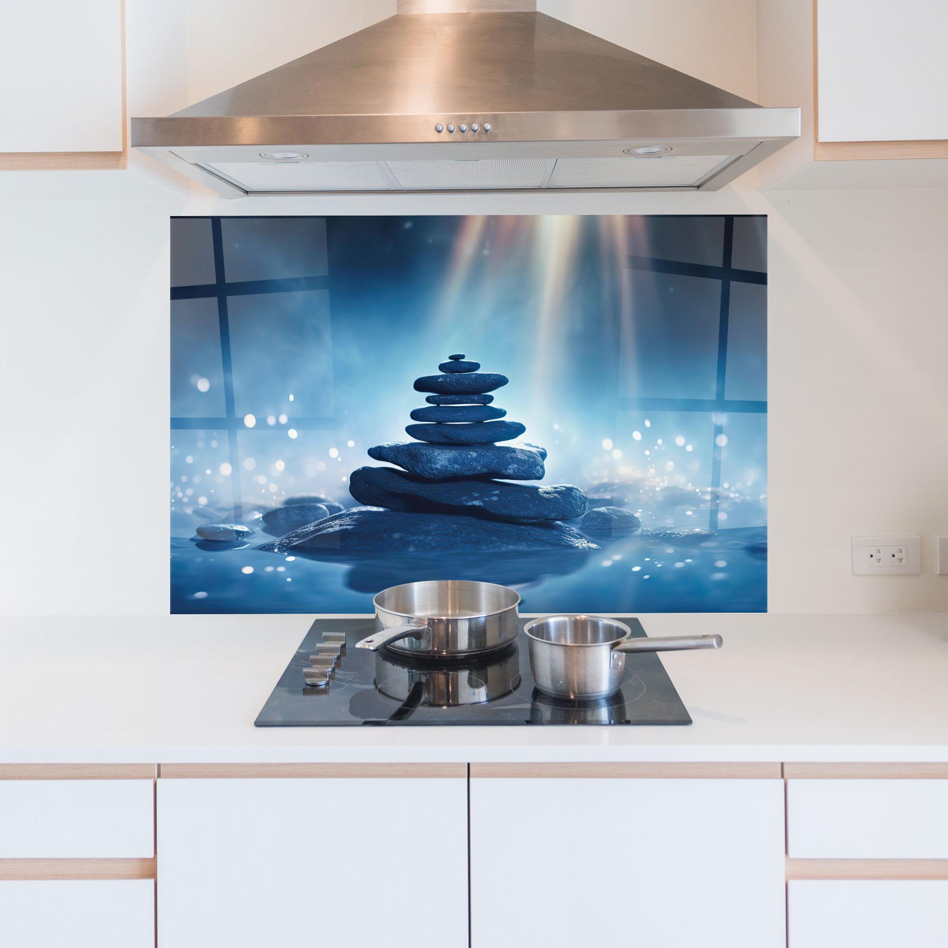 Panou Sticla Bucatarie Blue Light Stone mockup 5