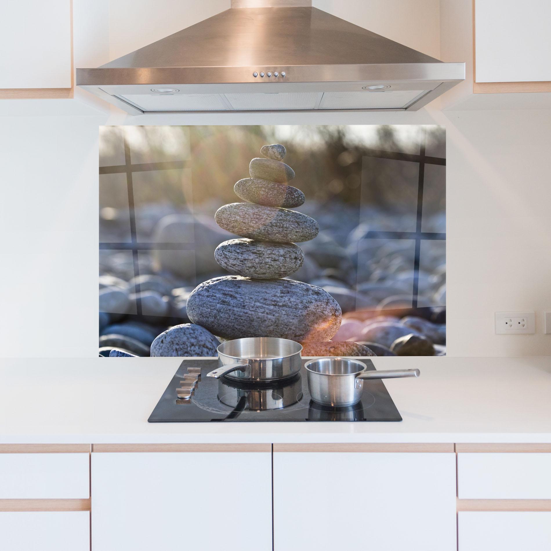 Panou Sticla Bucatarie Closeup Shot Rocks mockup 5