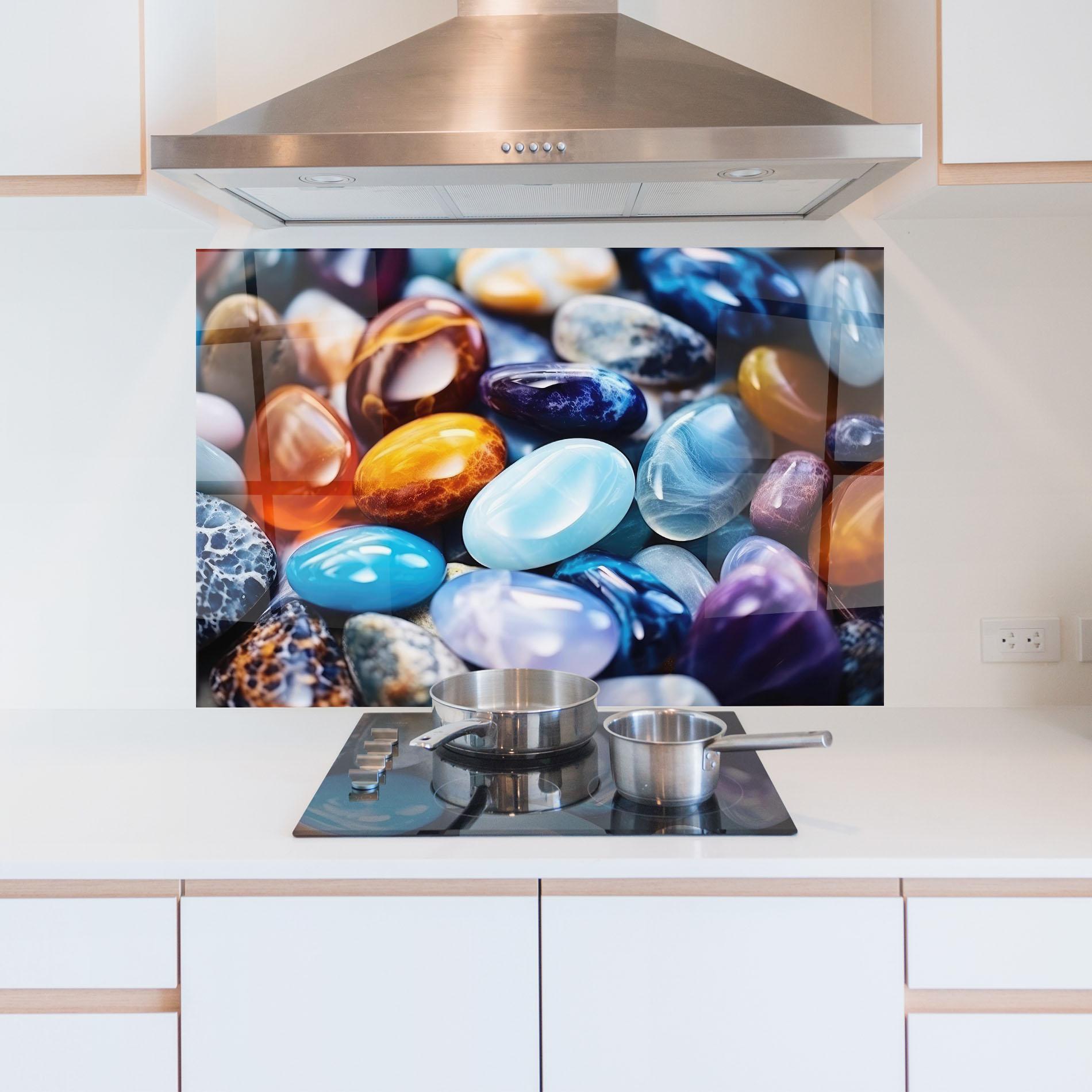 Panou Sticla Bucatarie Precious Gemstones mockup 5