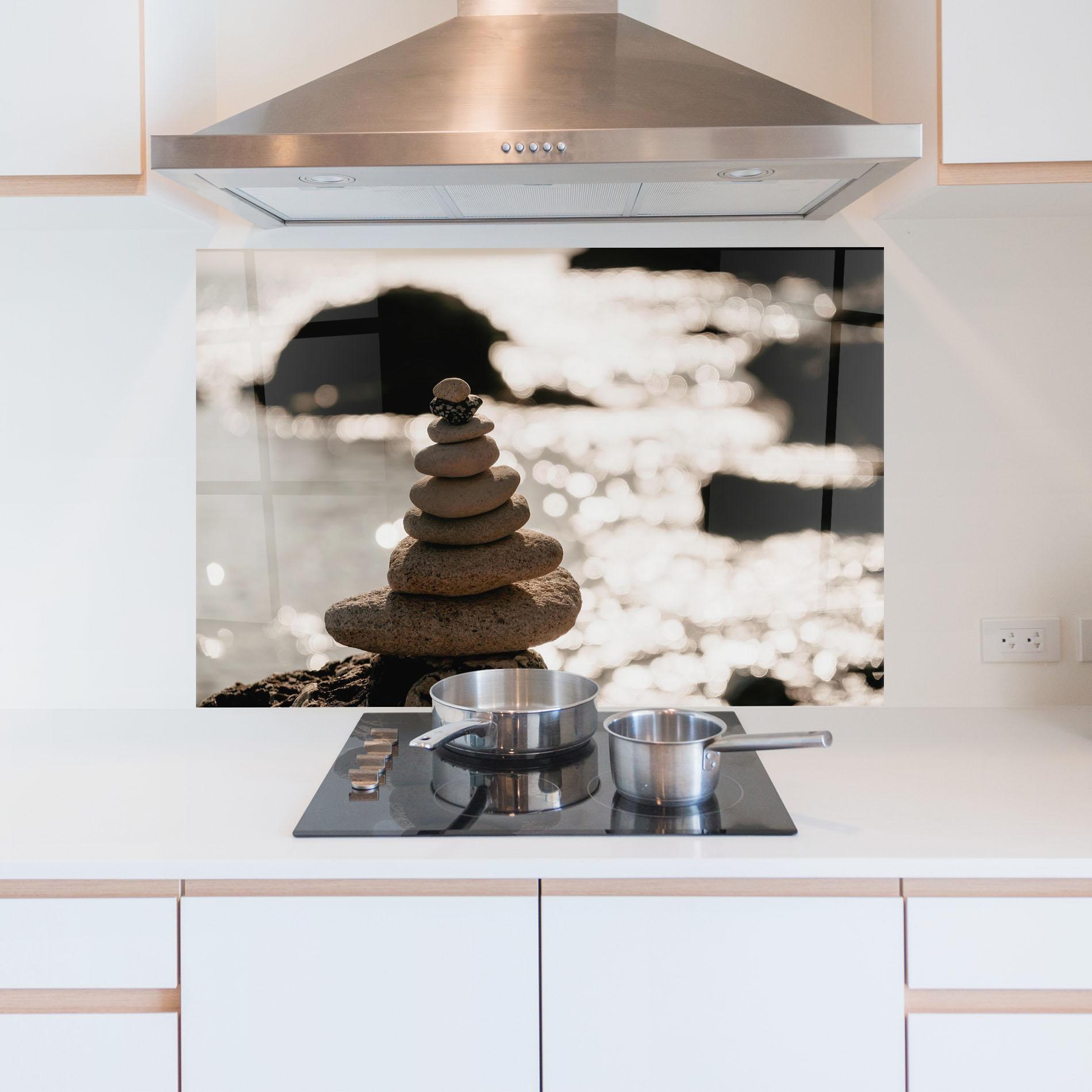 Panou Sticla Bucatarie Pyramid Stones mockup 5