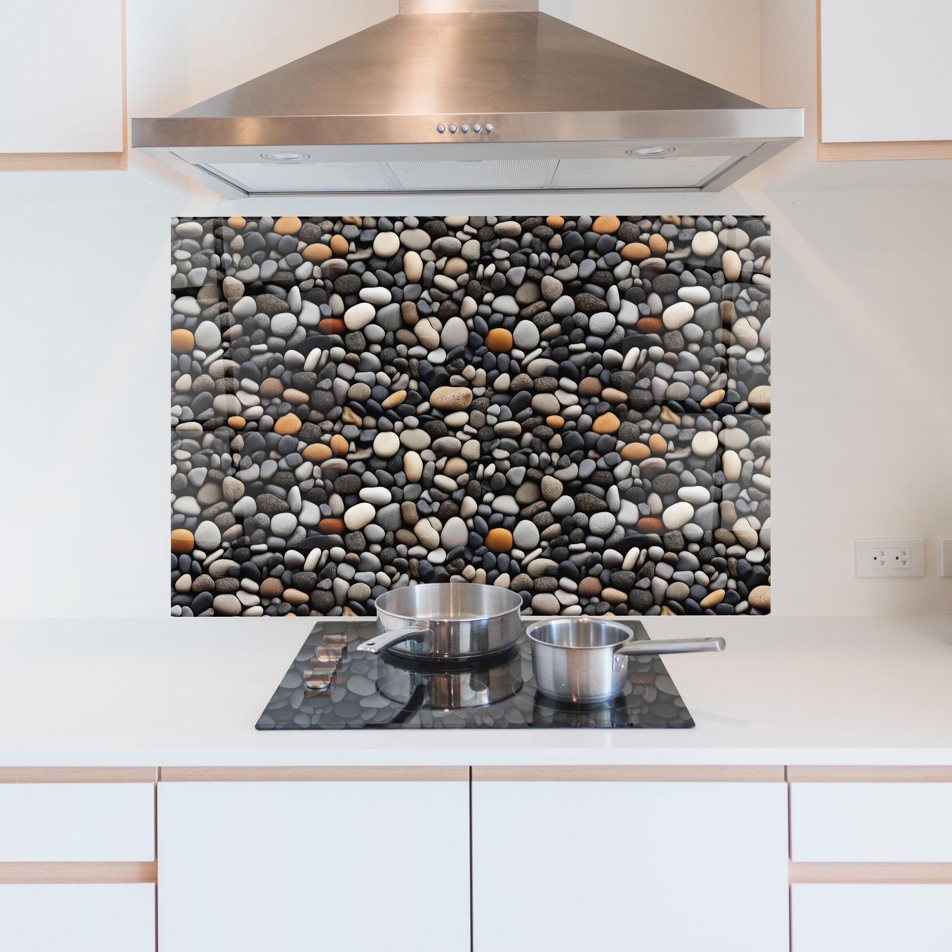 Panou Sticla Bucatarie Sea Rocks Color mockup 5