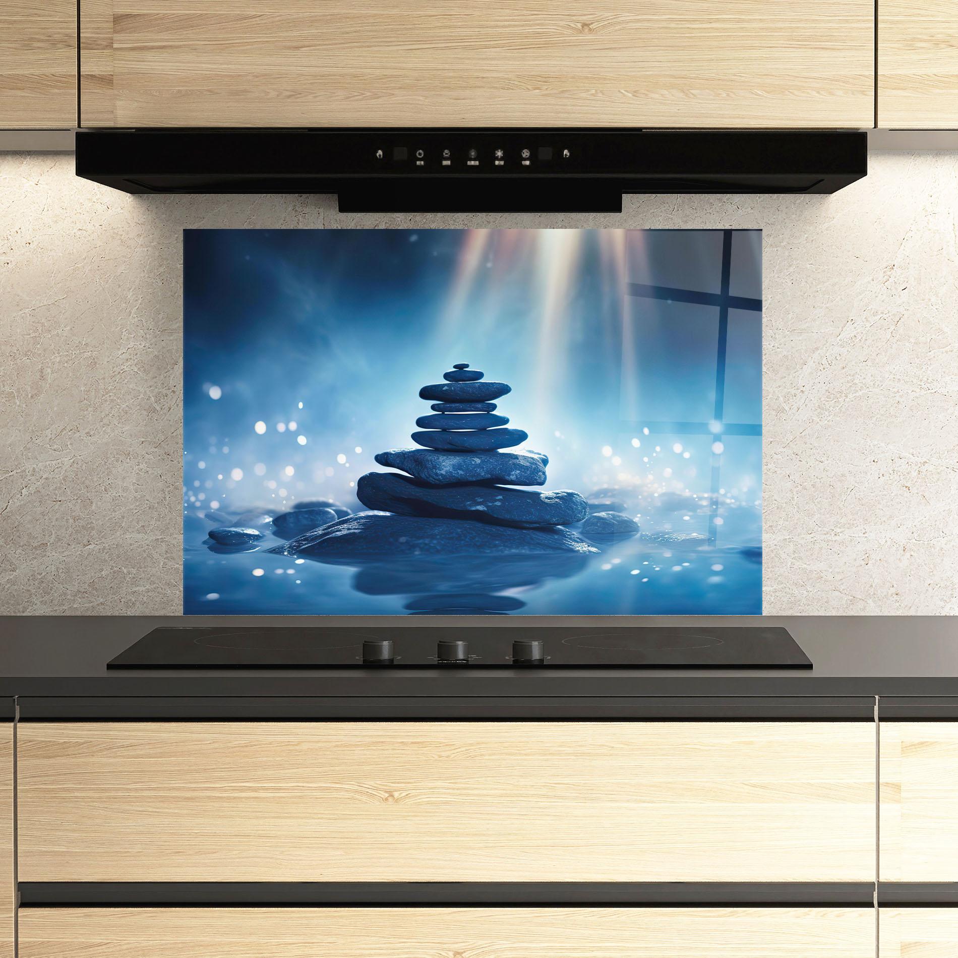 Panou Sticla Bucatarie Blue Light Stone mockup 3