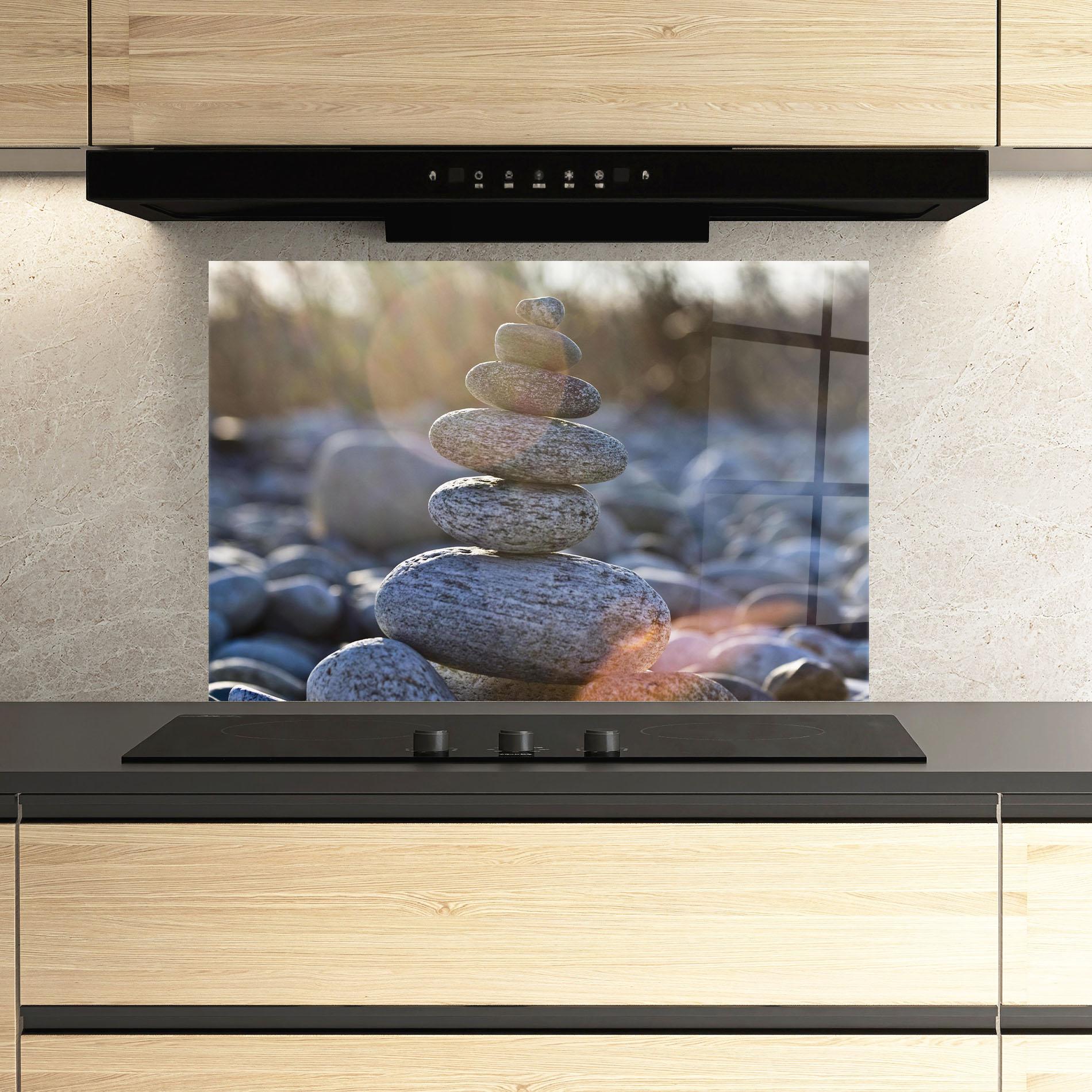 Panou Sticla Bucatarie Closeup Shot Rocks mockup 3