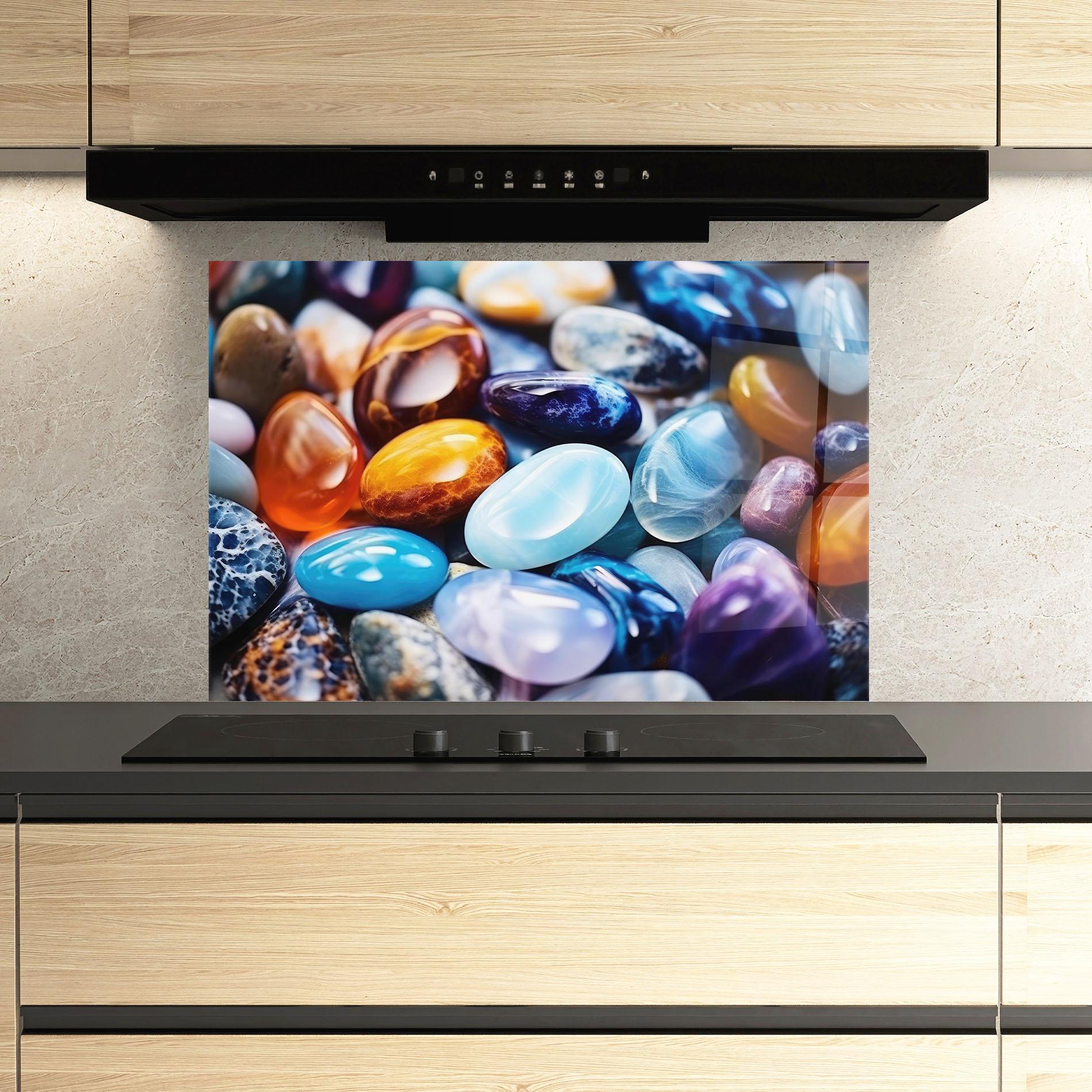 Panou Sticla Bucatarie Precious Gemstones mockup 3