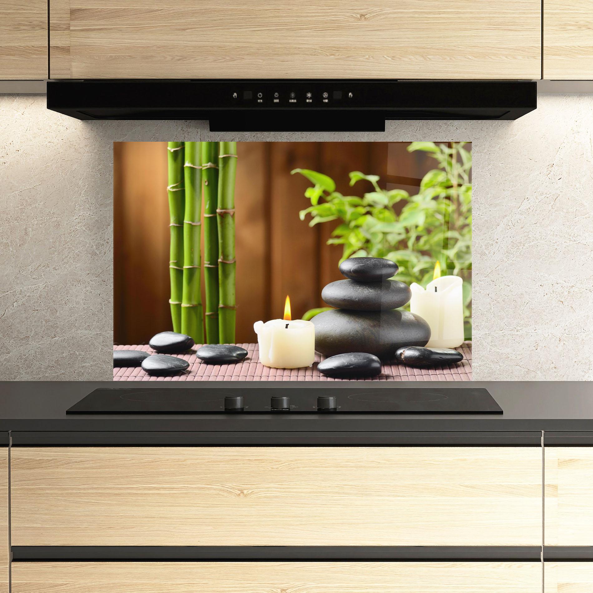 Panou Sticla Bucatarie Spa Rocks mockup 3