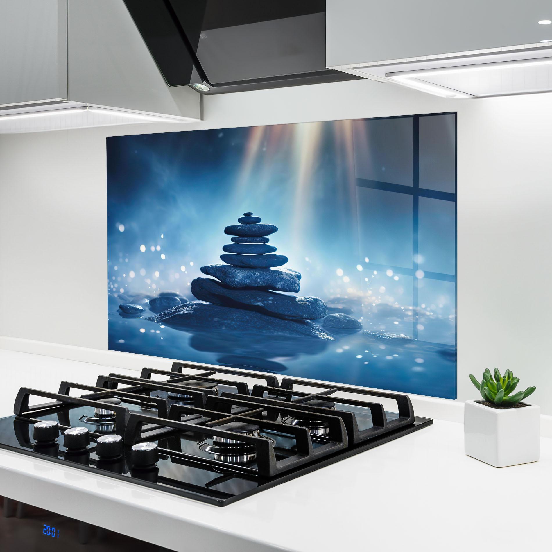 Panou Sticla Bucatarie Blue Light Stone mockup 6