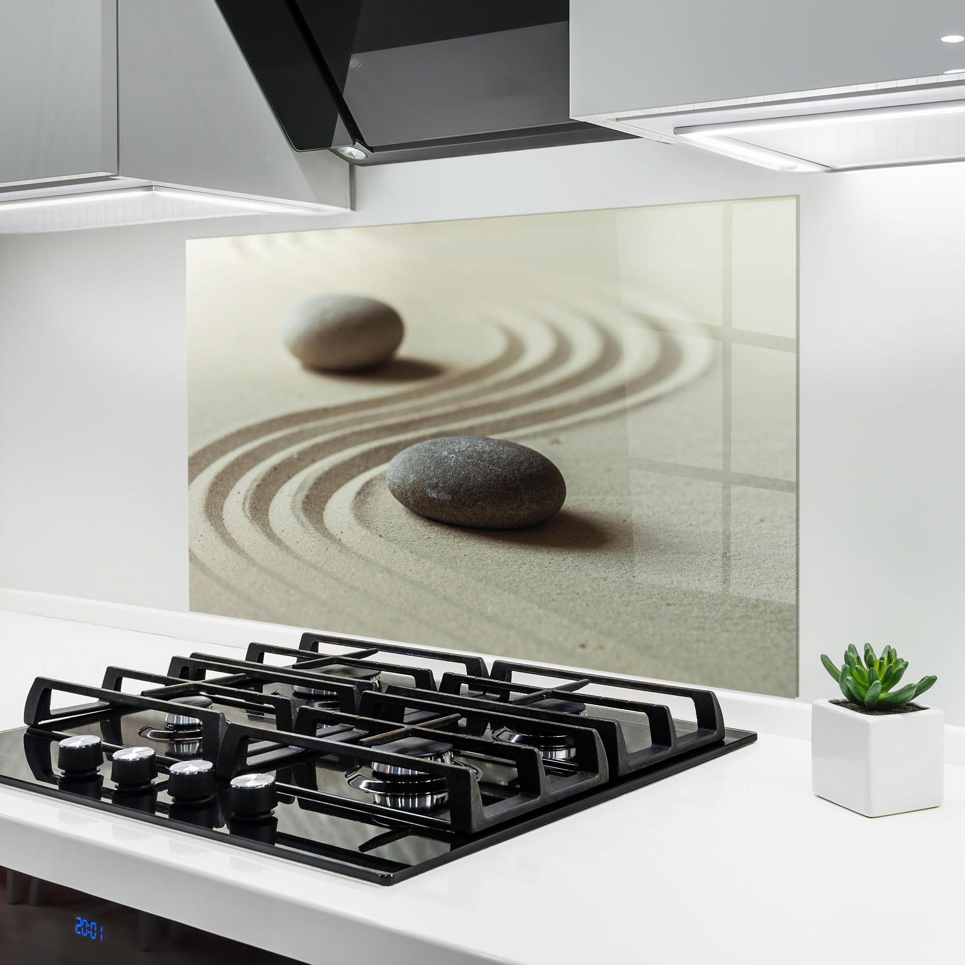 Panou Sticla Bucatarie Cream Sand Stones mockup 6