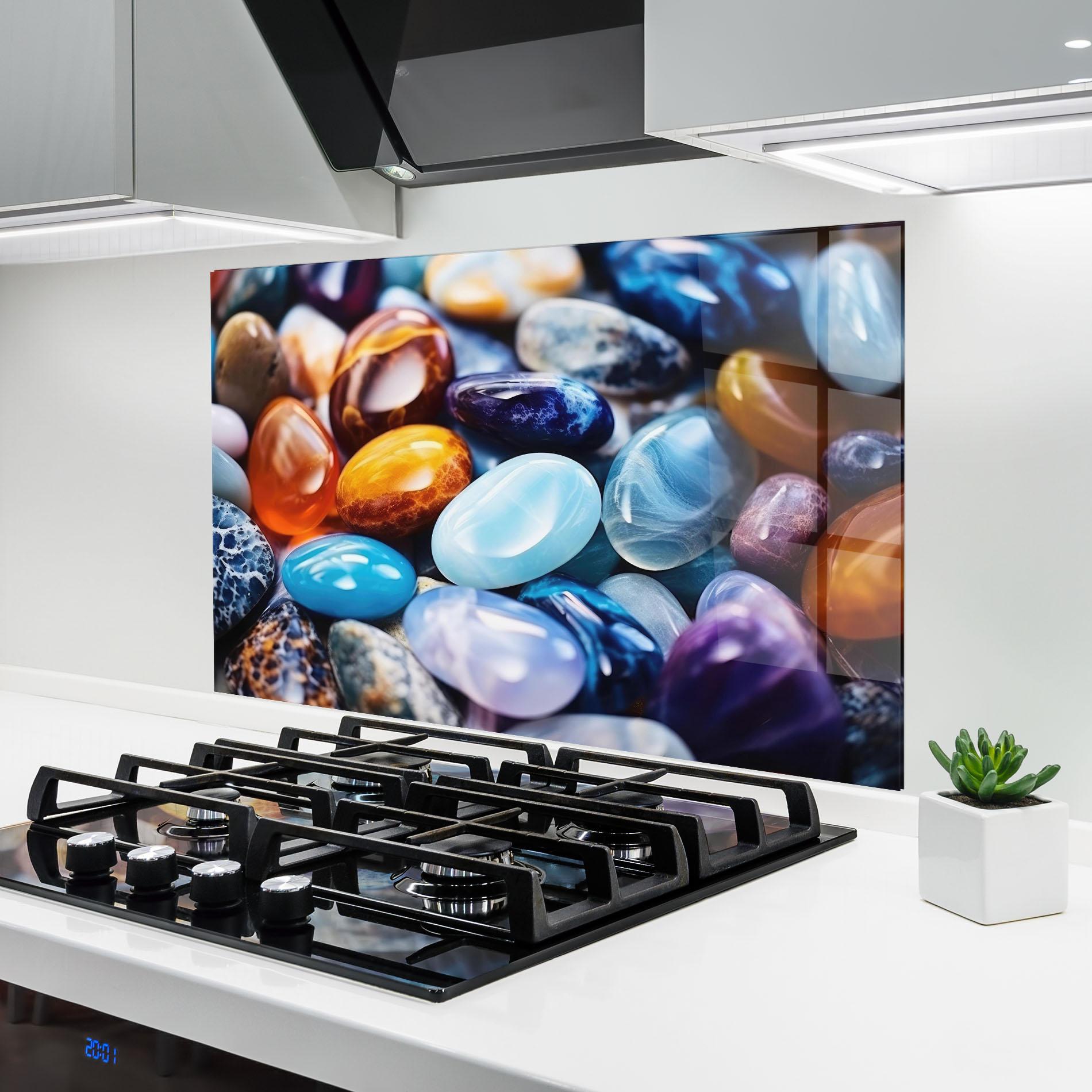 Panou Sticla Bucatarie Precious Gemstones mockup 6