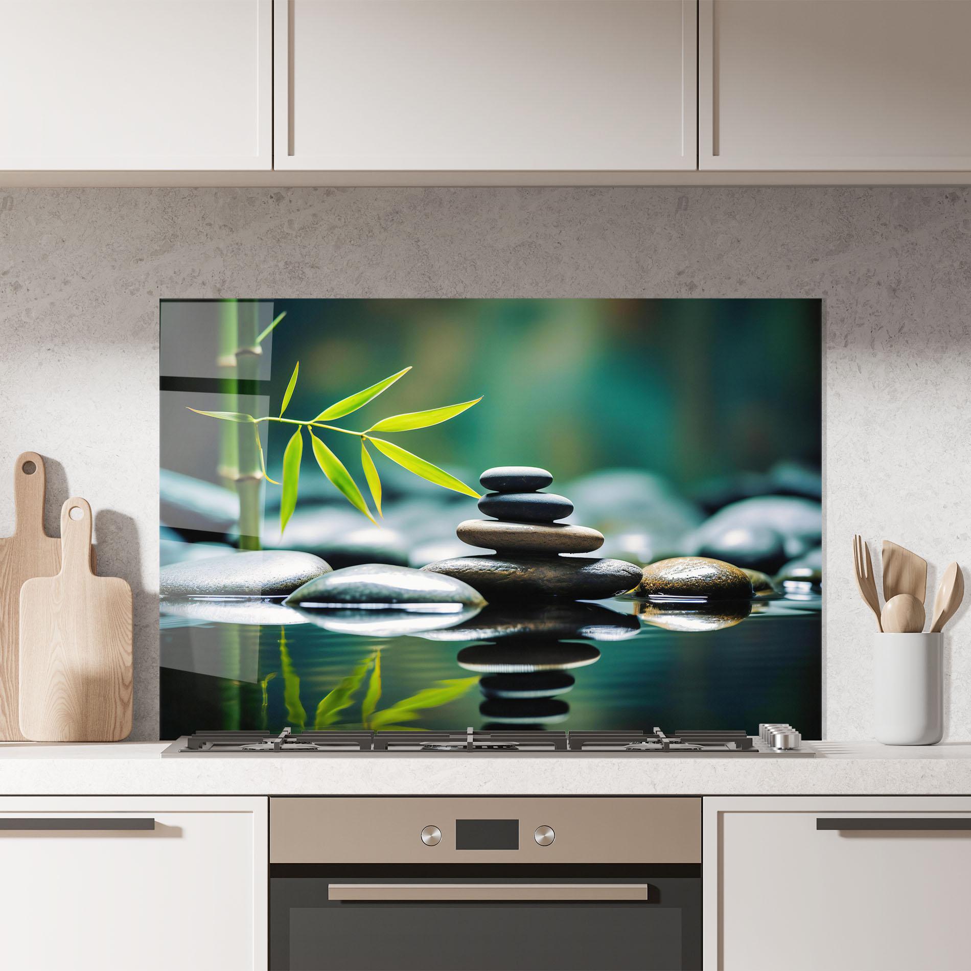 Panou Sticla Bucatarie Bamboo Stones mockup 7