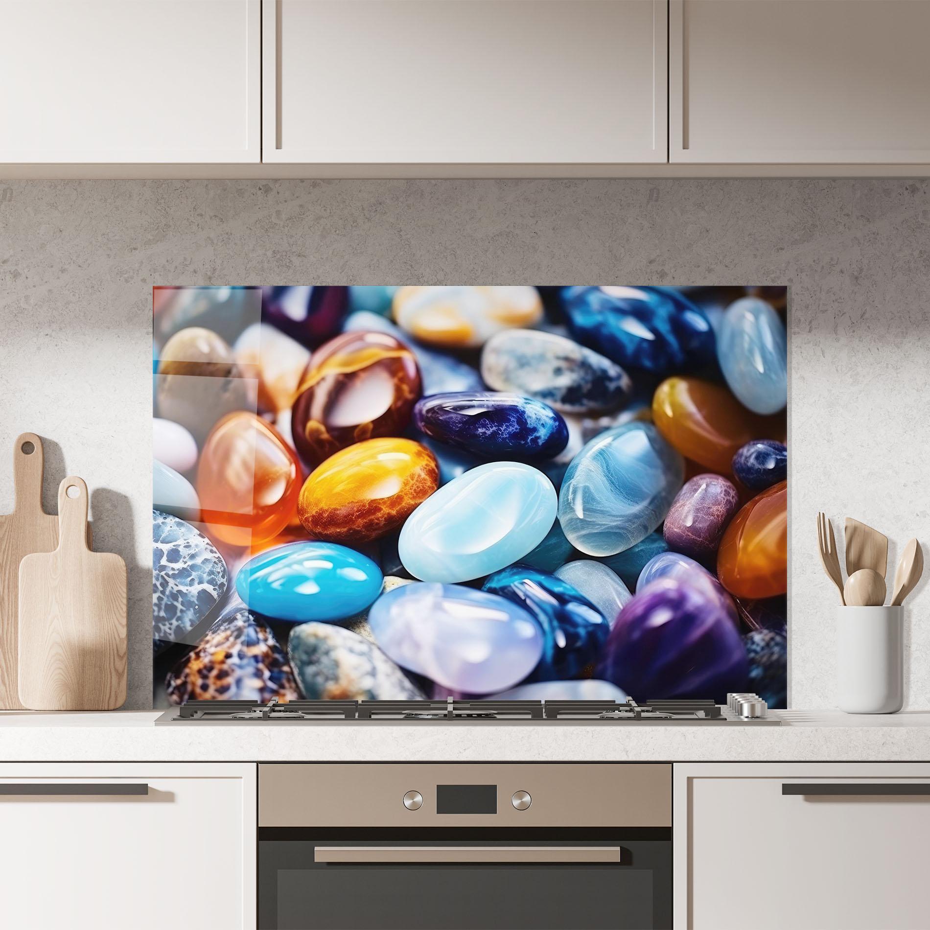 Panou Sticla Bucatarie Precious Gemstones mockup 7