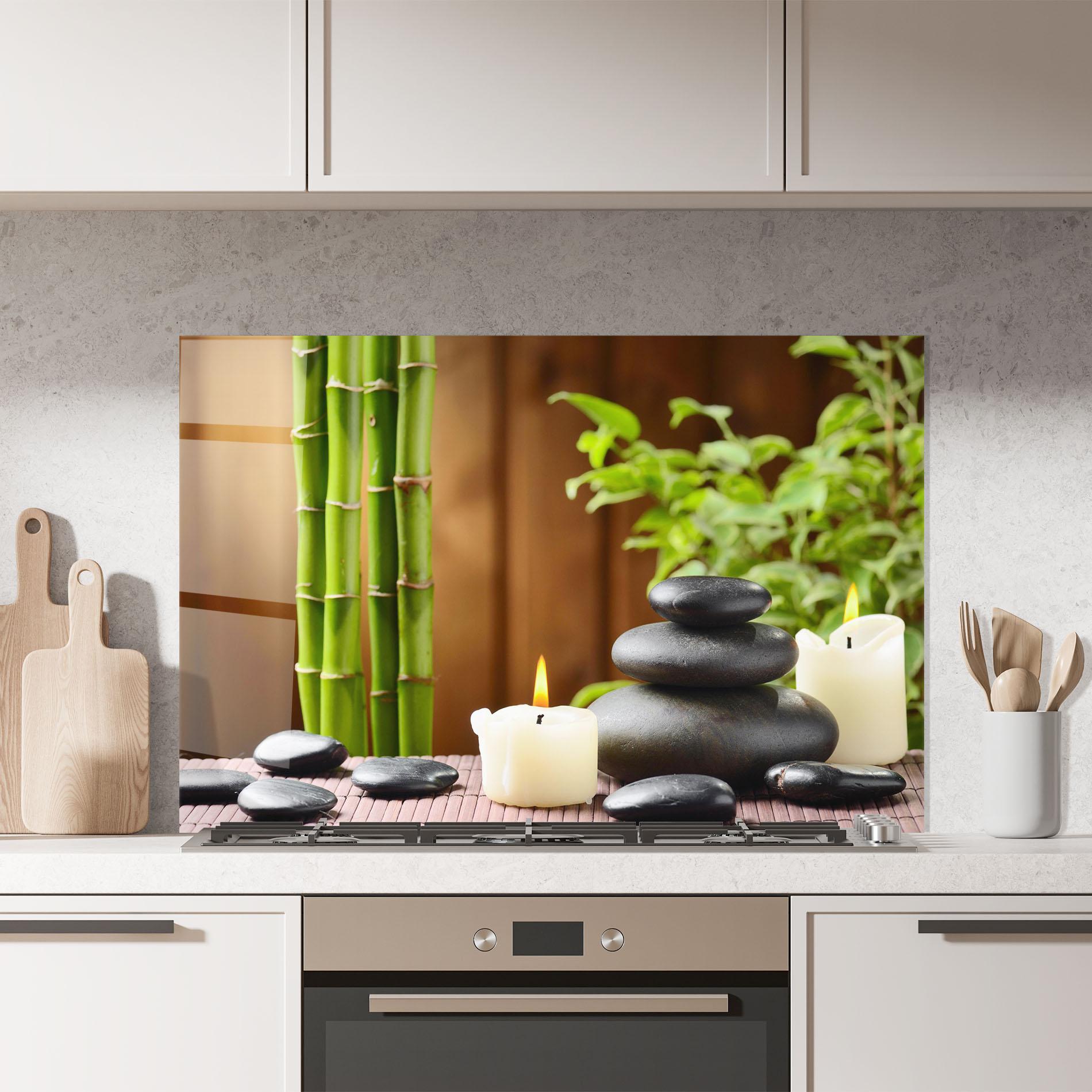 Panou Sticla Bucatarie Spa Rocks mockup 7