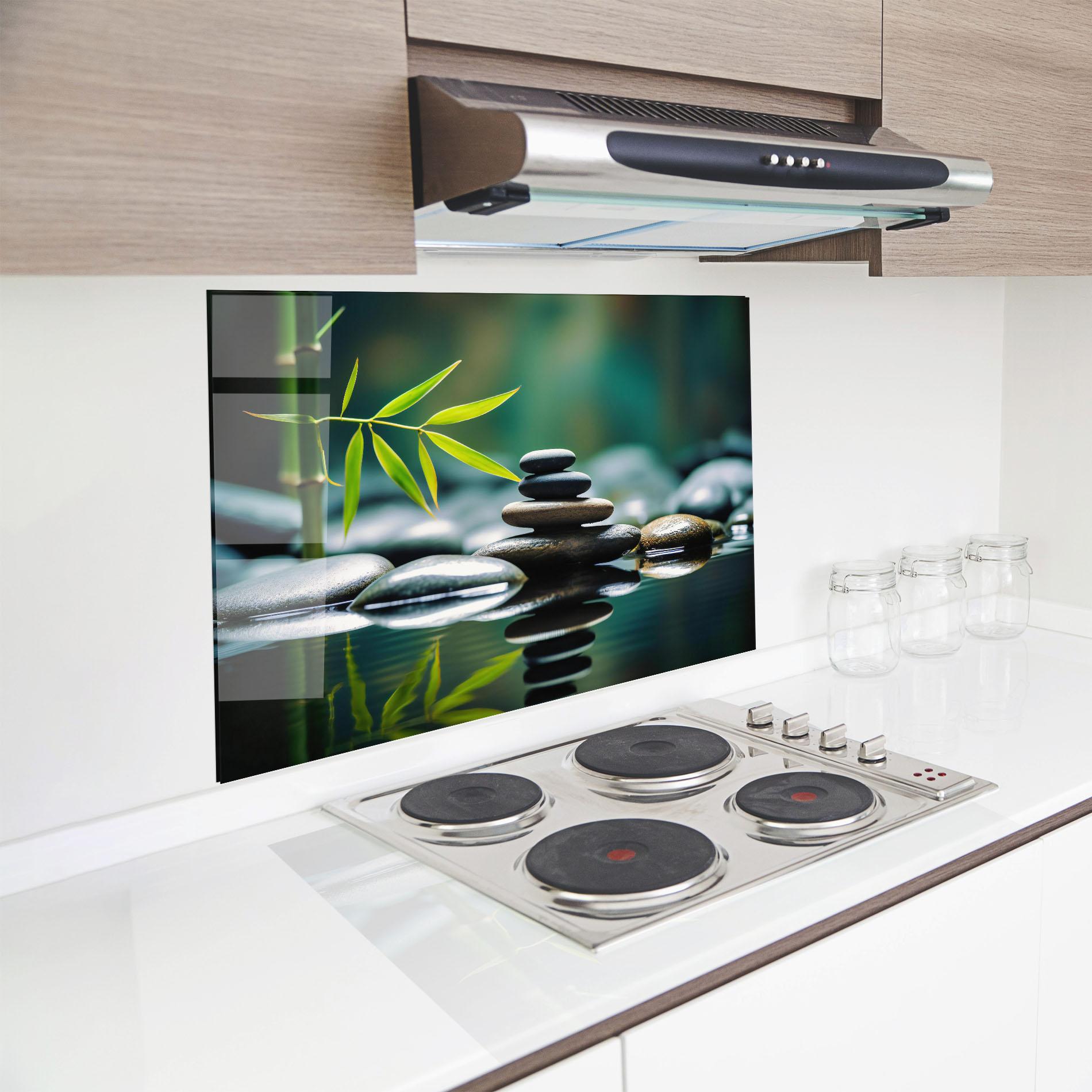 Panou Sticla Bucatarie Bamboo Stones mockup 8