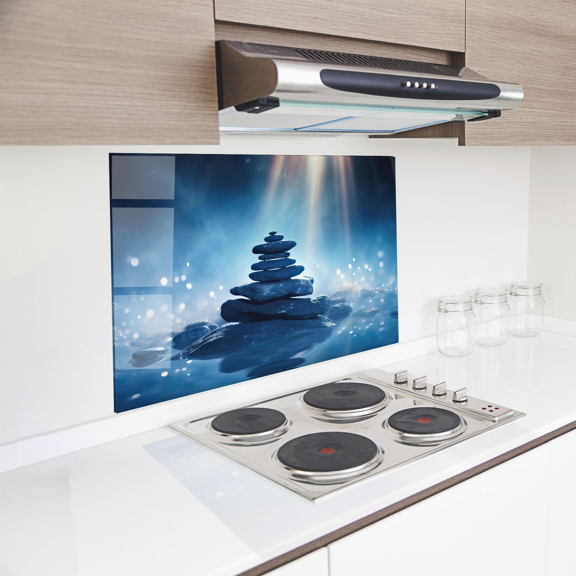 Panou Sticla Bucatarie Blue Light Stone mockup 8