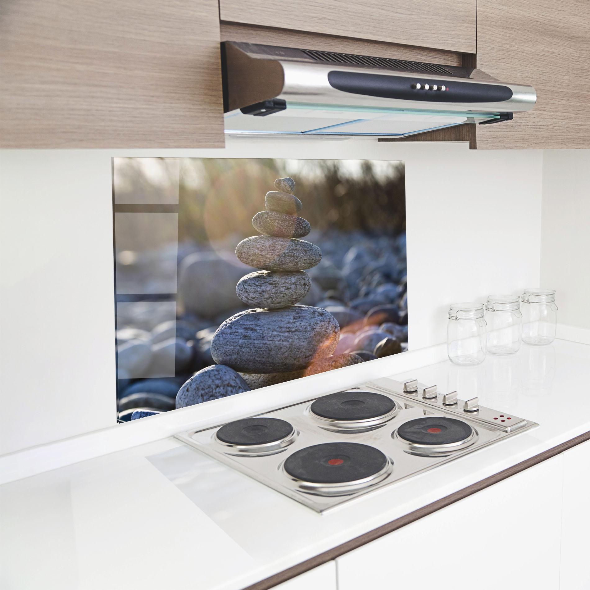 Panou Sticla Bucatarie Closeup Shot Rocks mockup 8