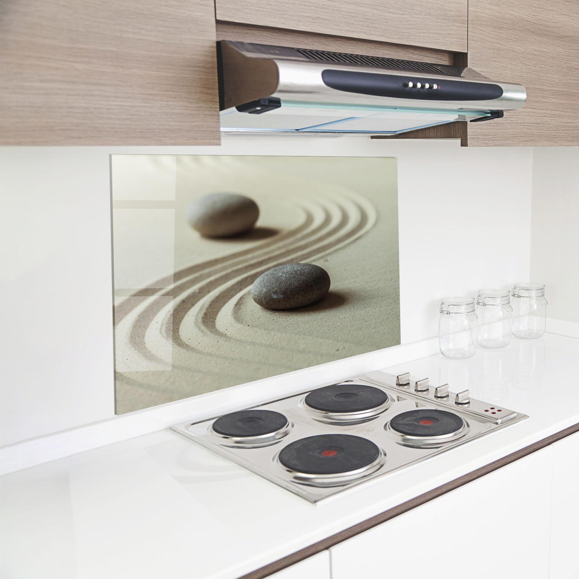 Panou Sticla Bucatarie Cream Sand Stones mockup 8