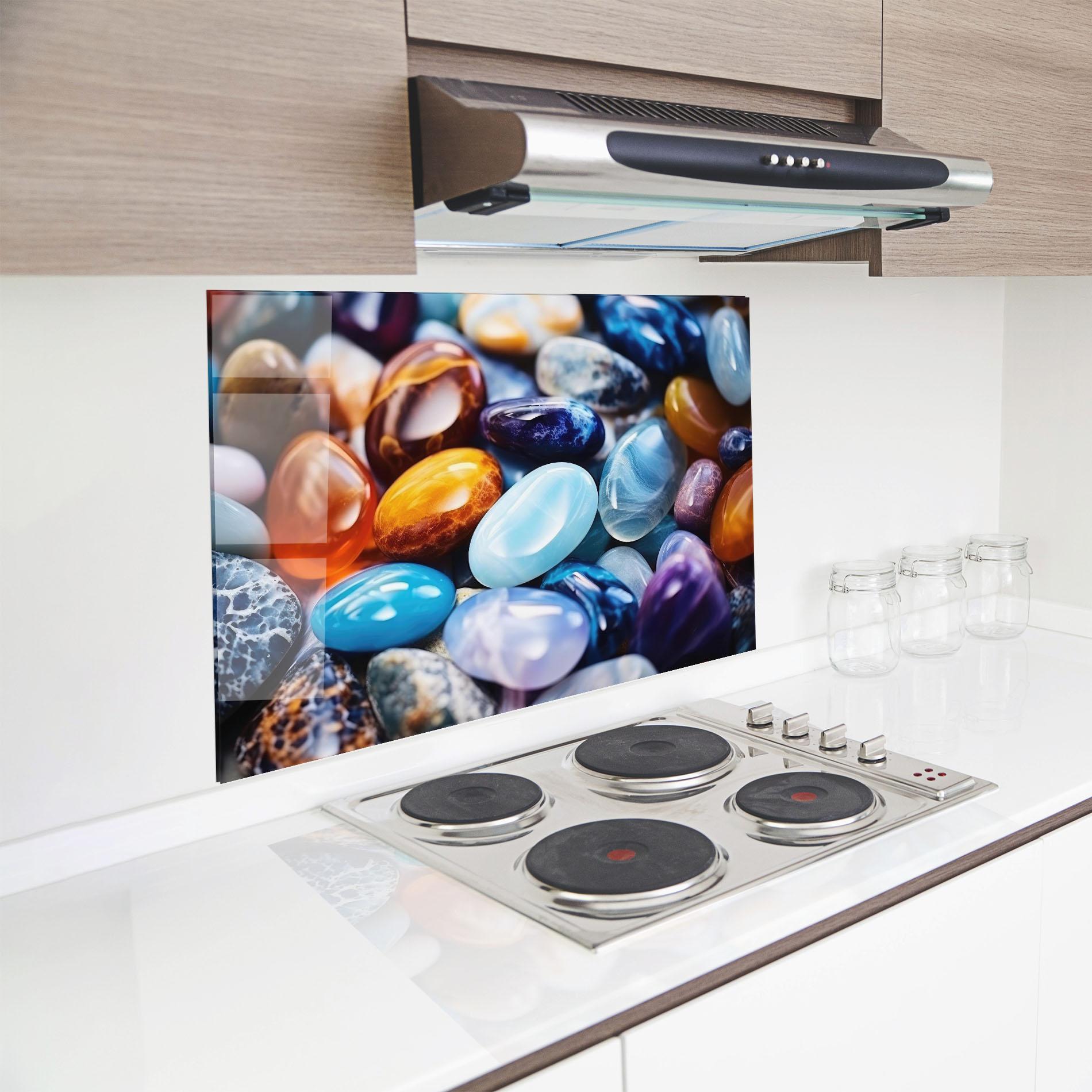 Panou Sticla Bucatarie Precious Gemstones mockup 8