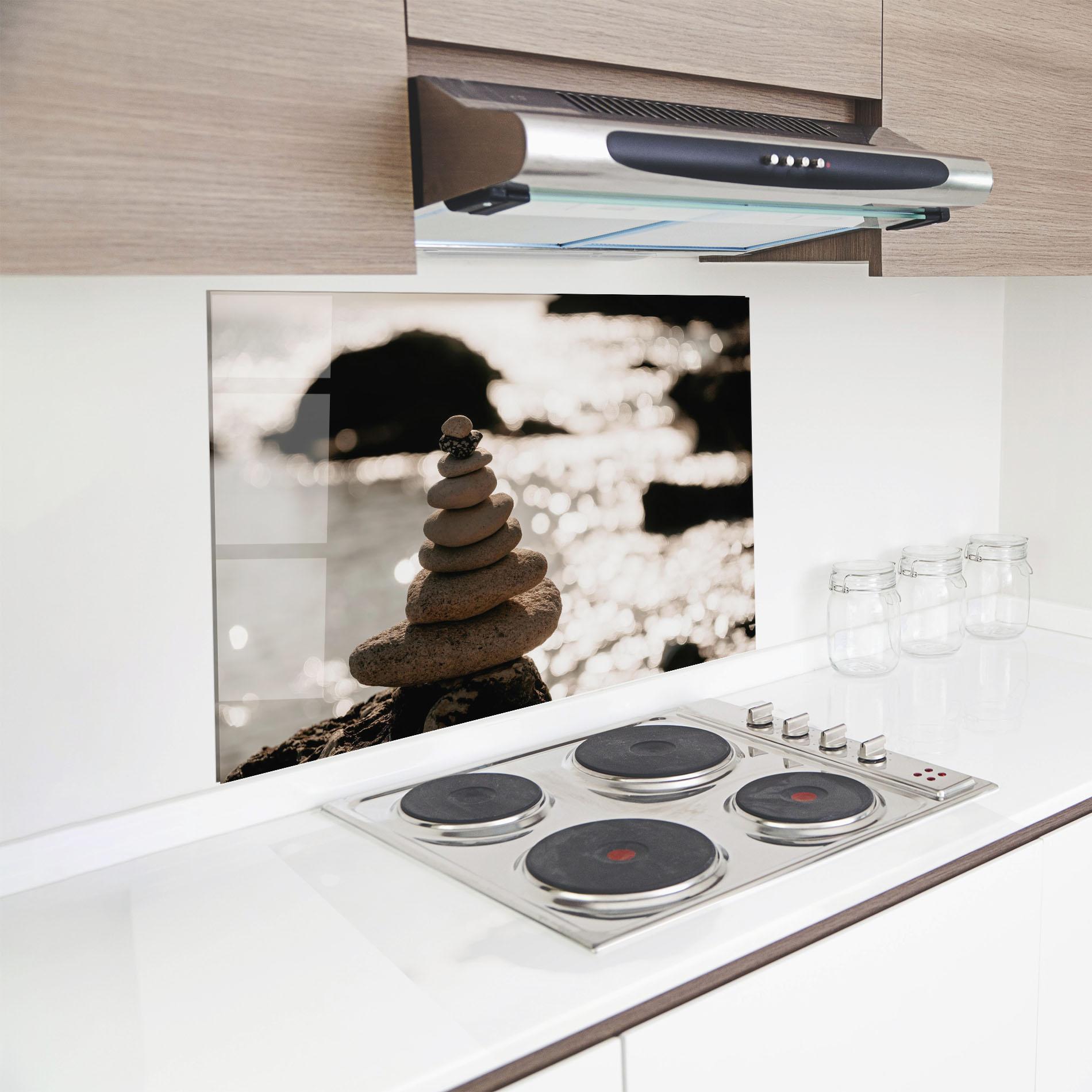 Panou Sticla Bucatarie Pyramid Stones mockup 8