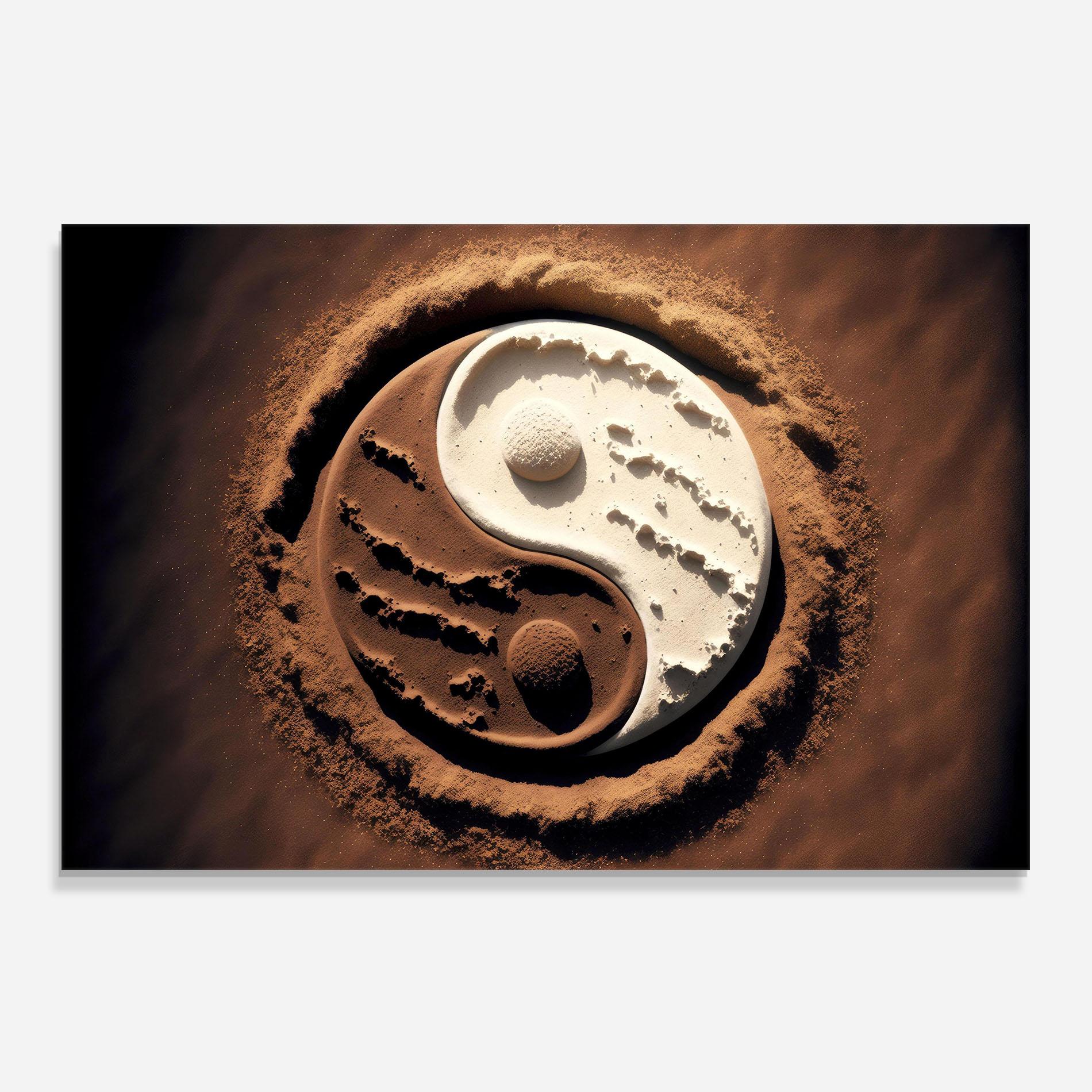 Panou Sticla Bucatarie Earth Yinyang mockup 0