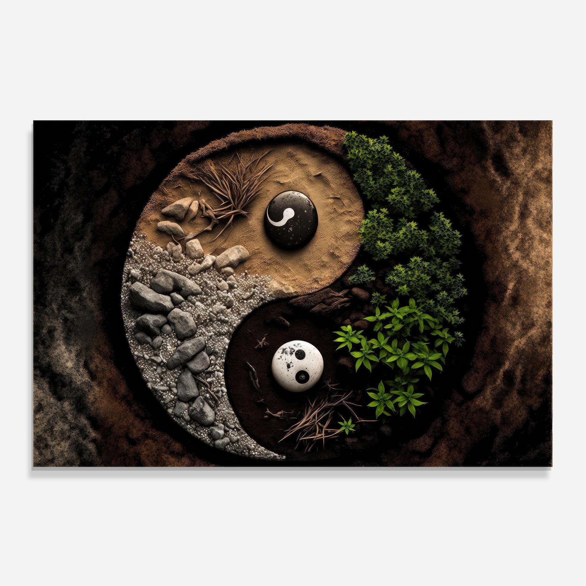Panou Sticla Bucatarie Nature Yinyang mockup 0