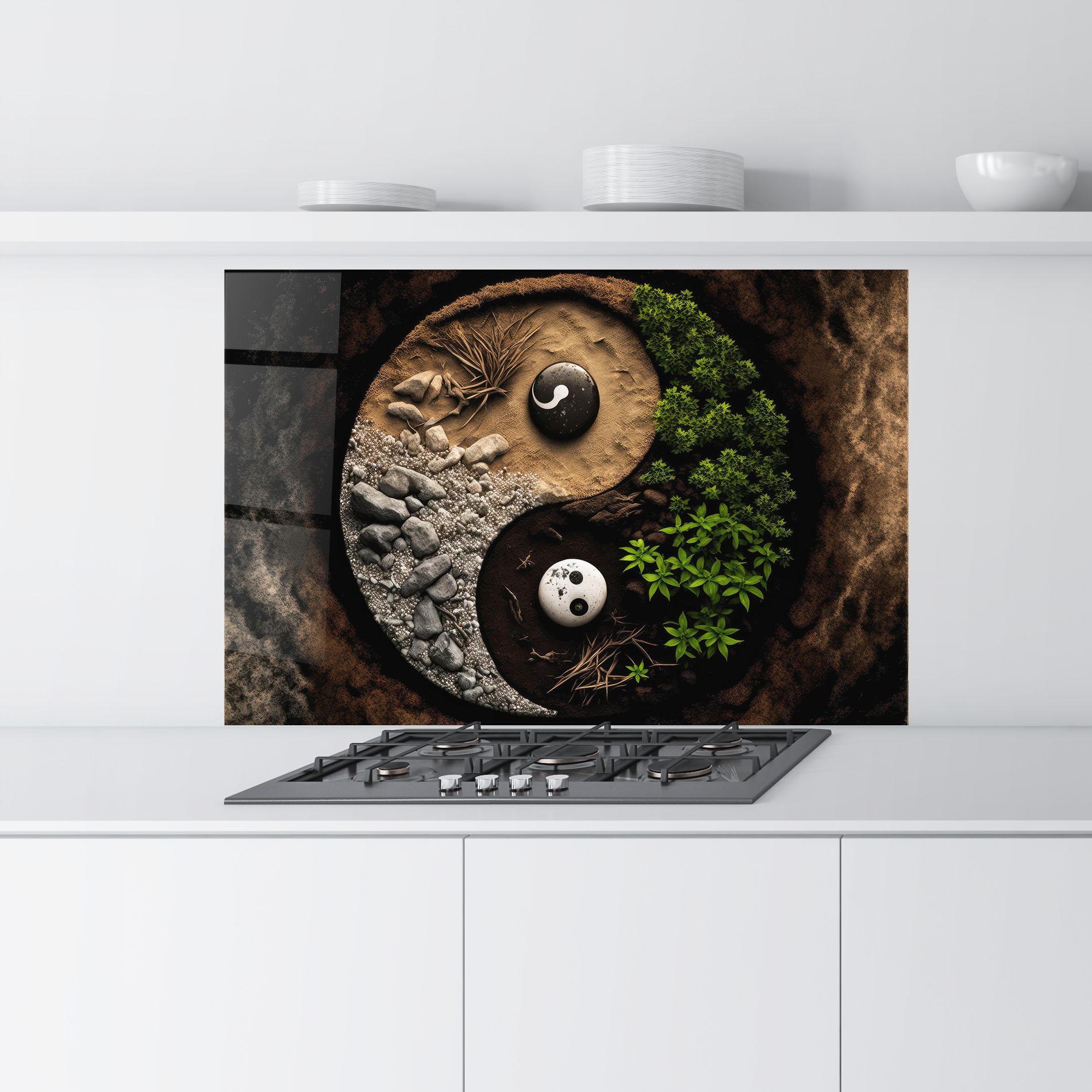 Panou Sticla Bucatarie Nature Yinyang mockup 9