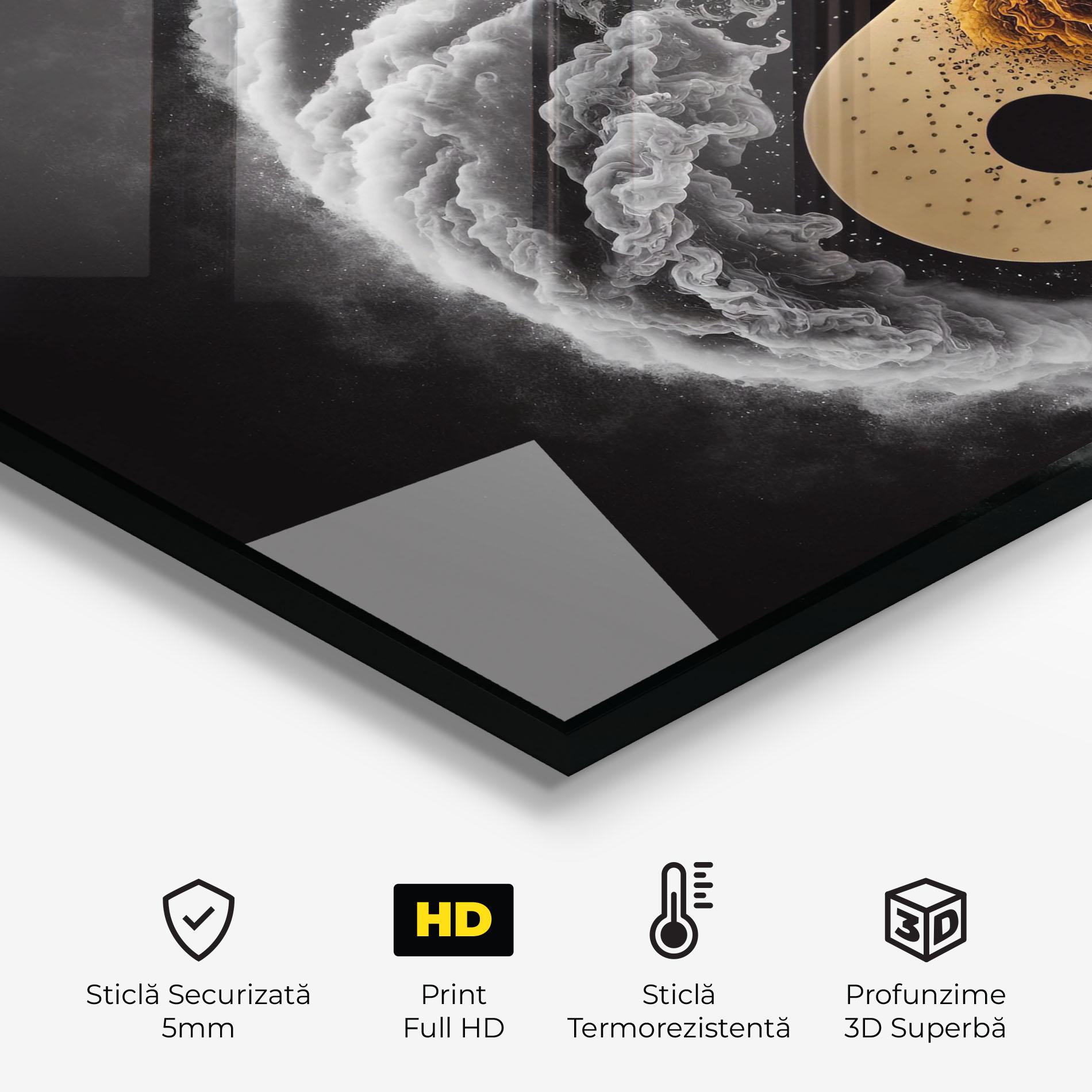 Panou Sticla Bucatarie Cream Smoke Yinyang mockup 2