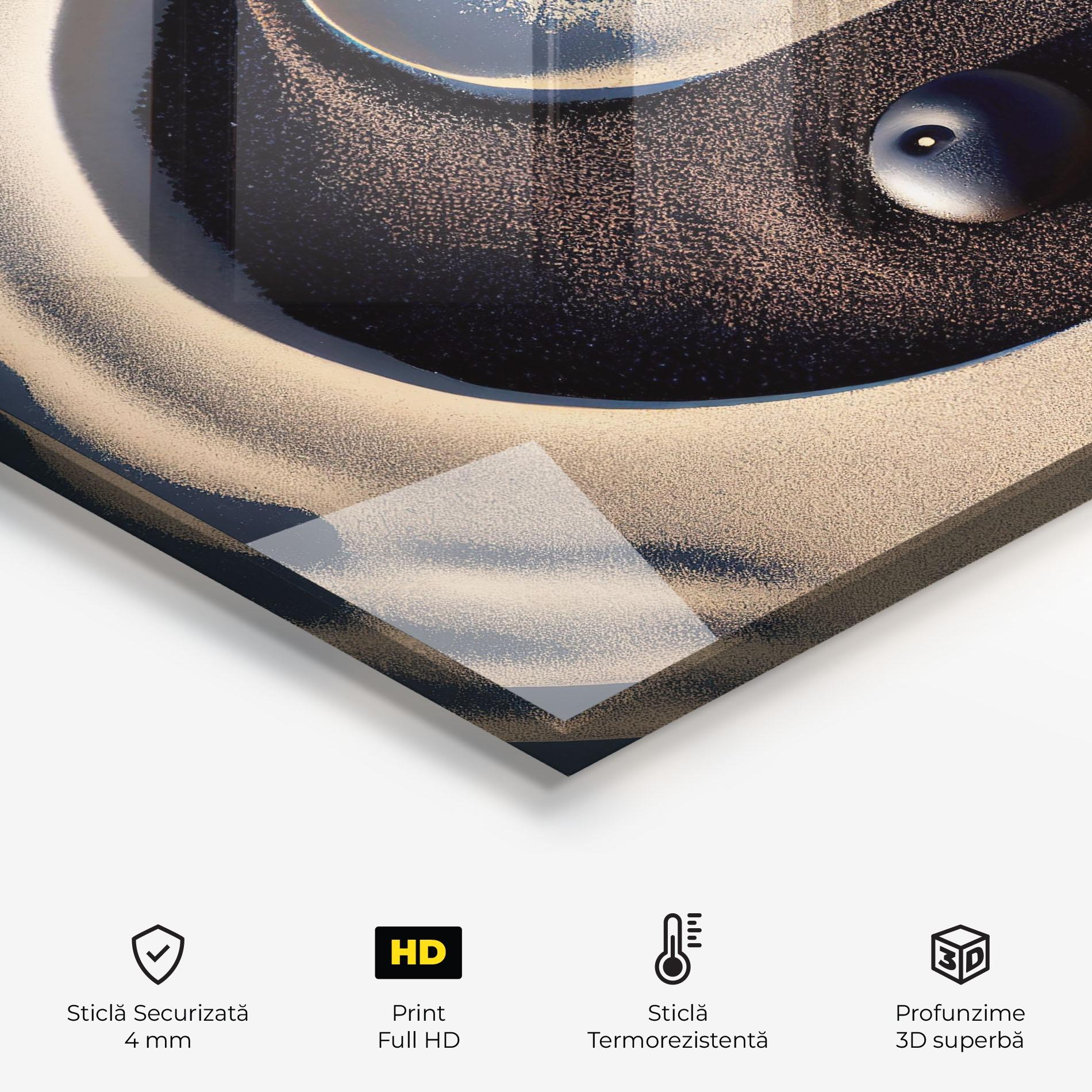 Panou Sticla Bucatarie Black Sand Yinyang mockup 2