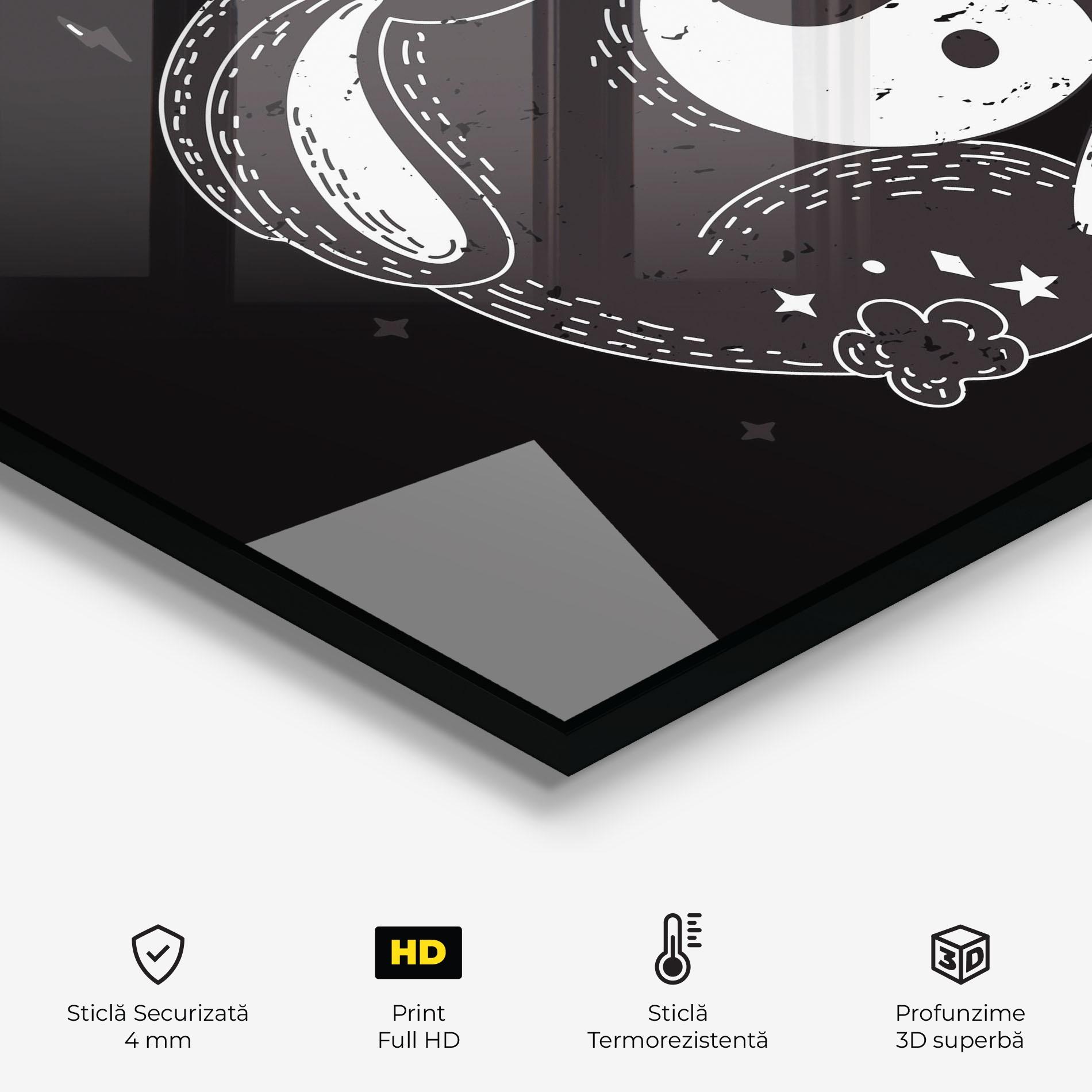 Panou Sticla Bucatarie Bunny Yinyang mockup 2