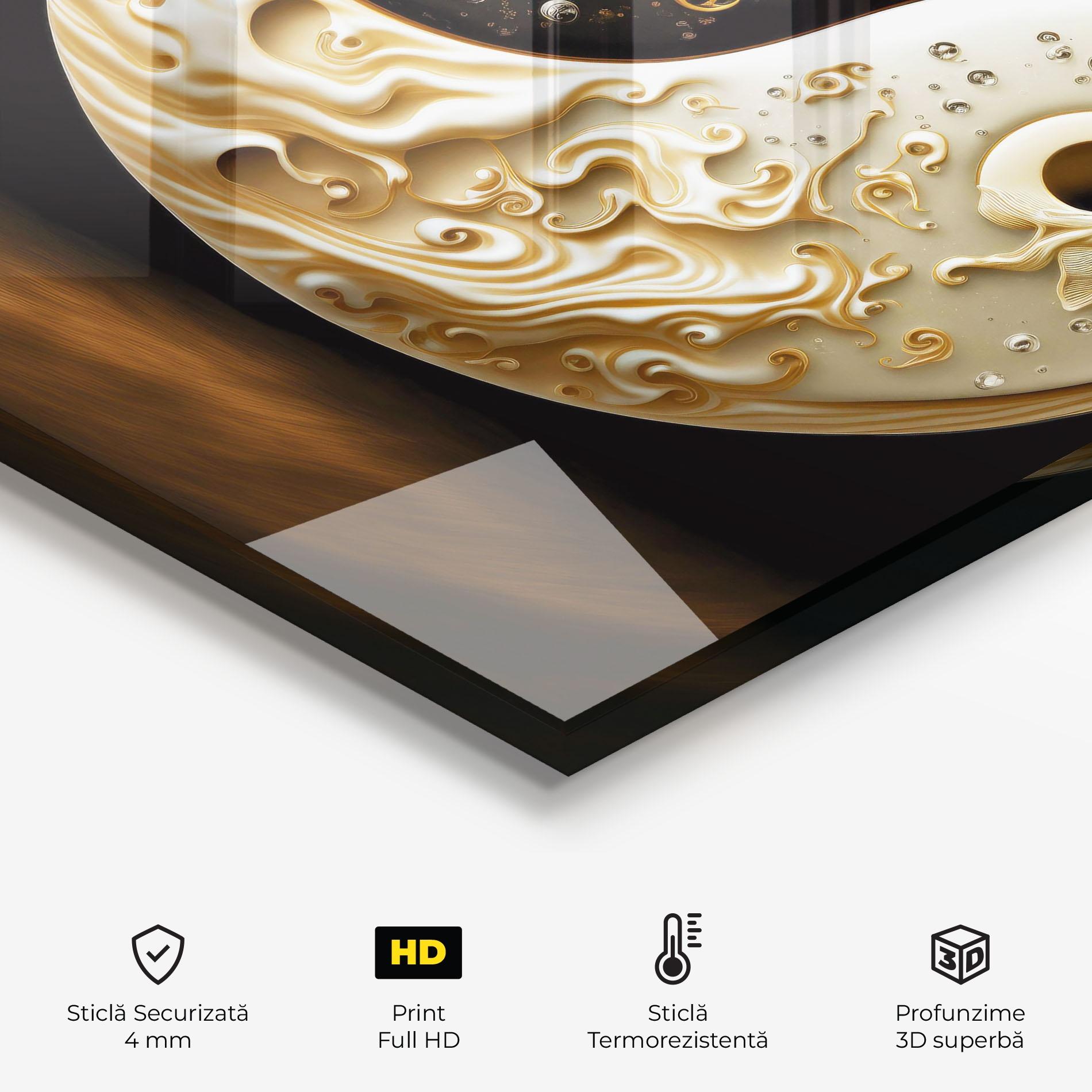 Panou Sticla Bucatarie Caramel Yinyang mockup 2