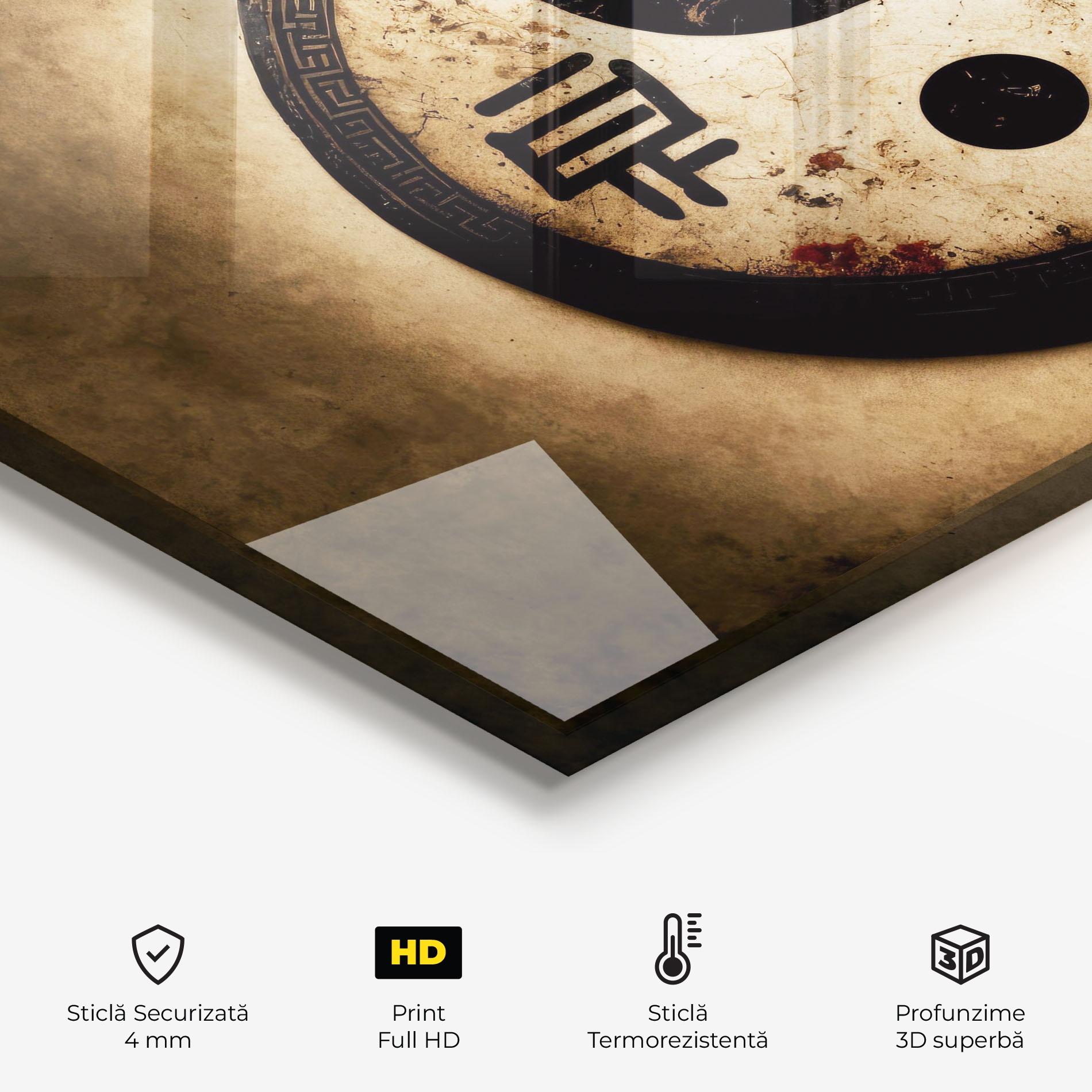 Panou Sticla Bucatarie Chinese Yinyang mockup 2