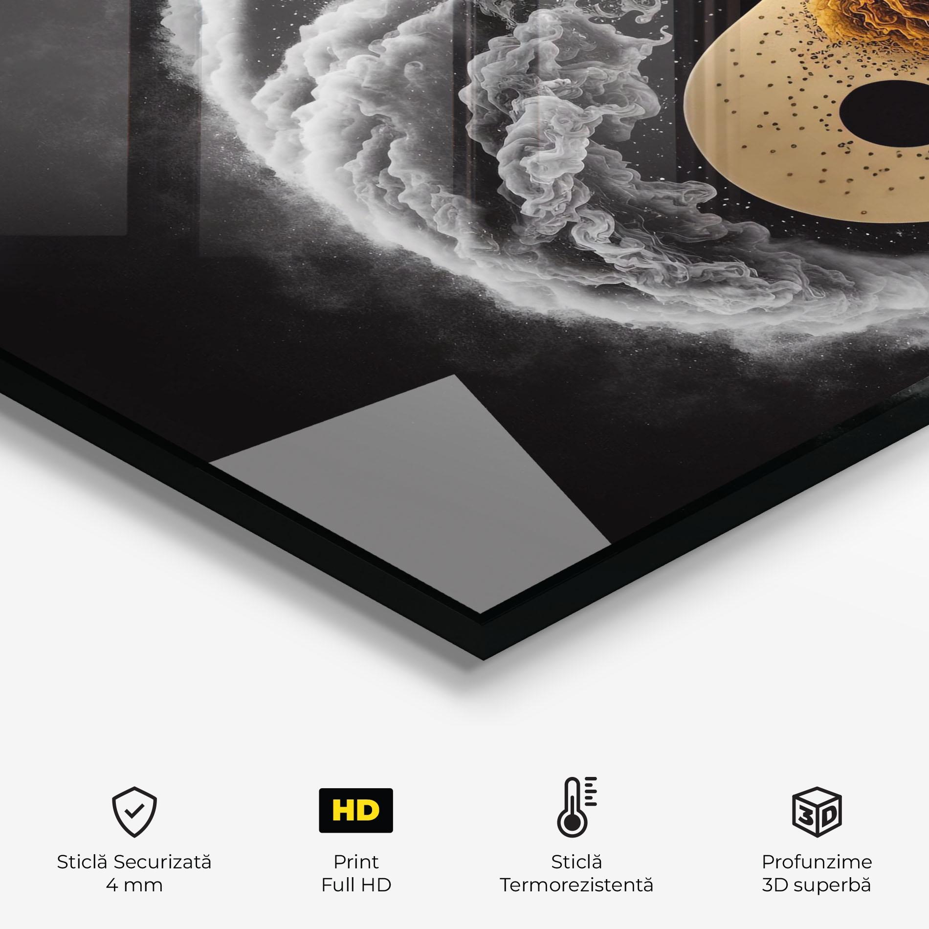 Panou Sticla Bucatarie Cream Smoke Yinyang mockup 2