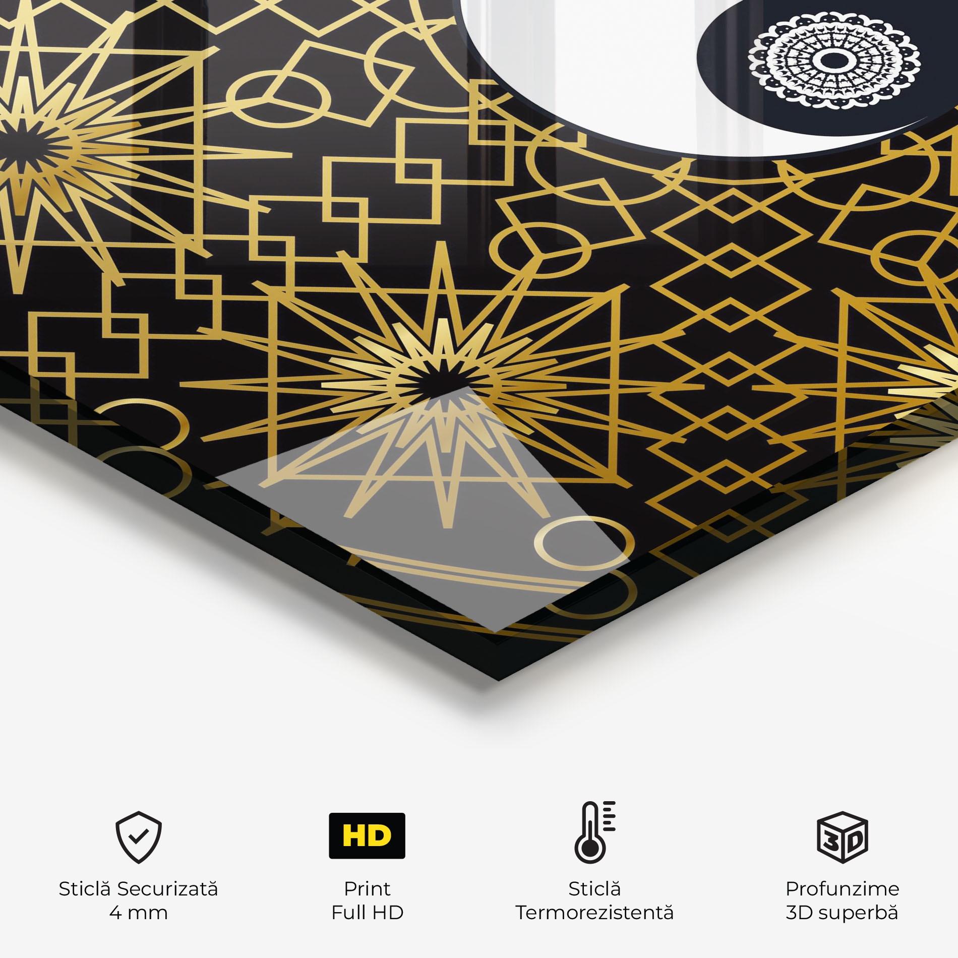 Panou Sticla Bucatarie Meditation Yin Yang mockup 2